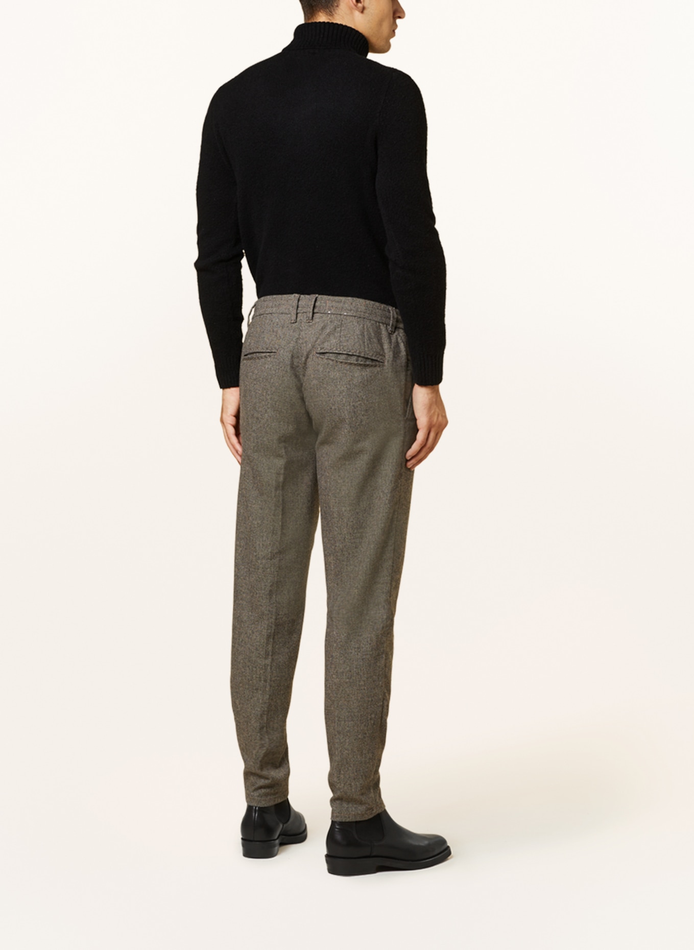 MAC Trousers tapered fit, Color: 237P Light greige pepita (Image 3)