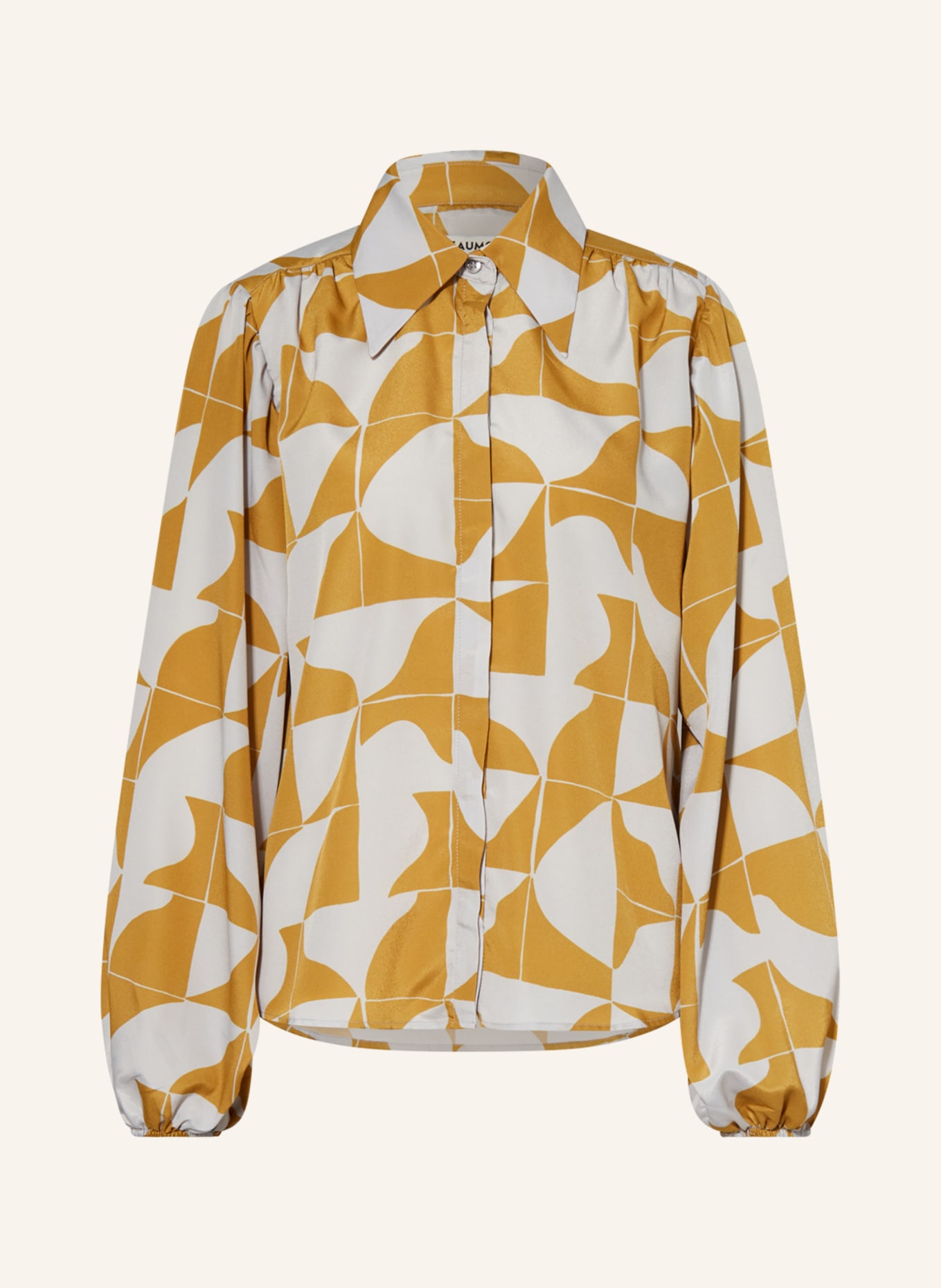 BEAUMONT Shirt blouse BRITT, Color: LIGHT GRAY/ LIGHT GREEN (Image 1)