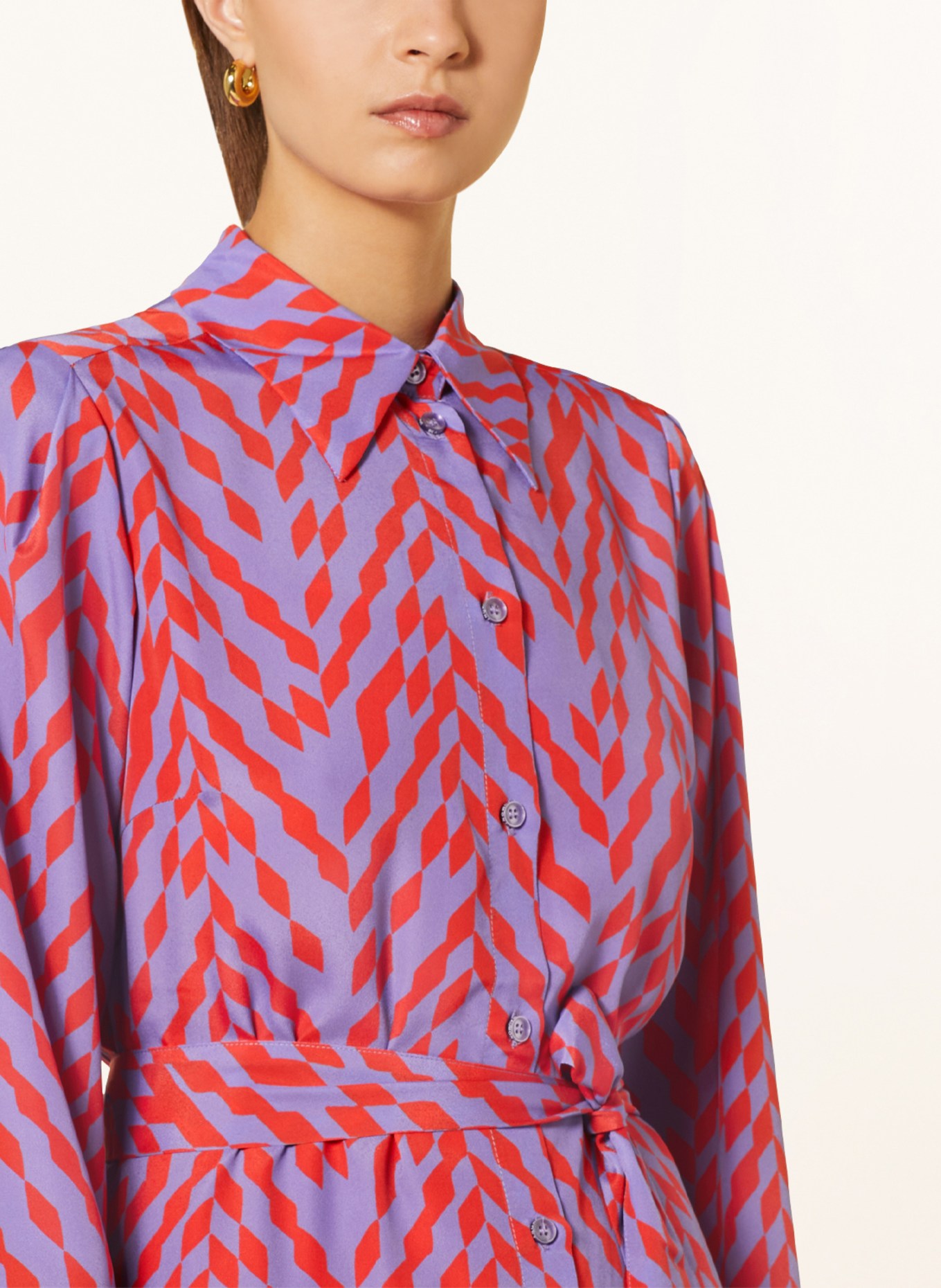 BEAUMONT Shirt dress BREEZY, Color: NEON PURPLE/ ORANGE (Image 4)