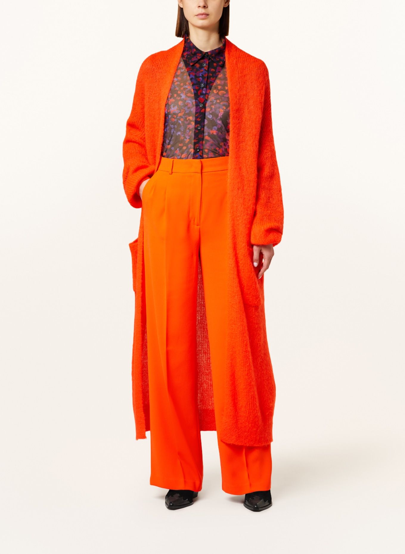 BEAUMONT Knit cardigan with mohair, Color: ORANGE (Image 2)