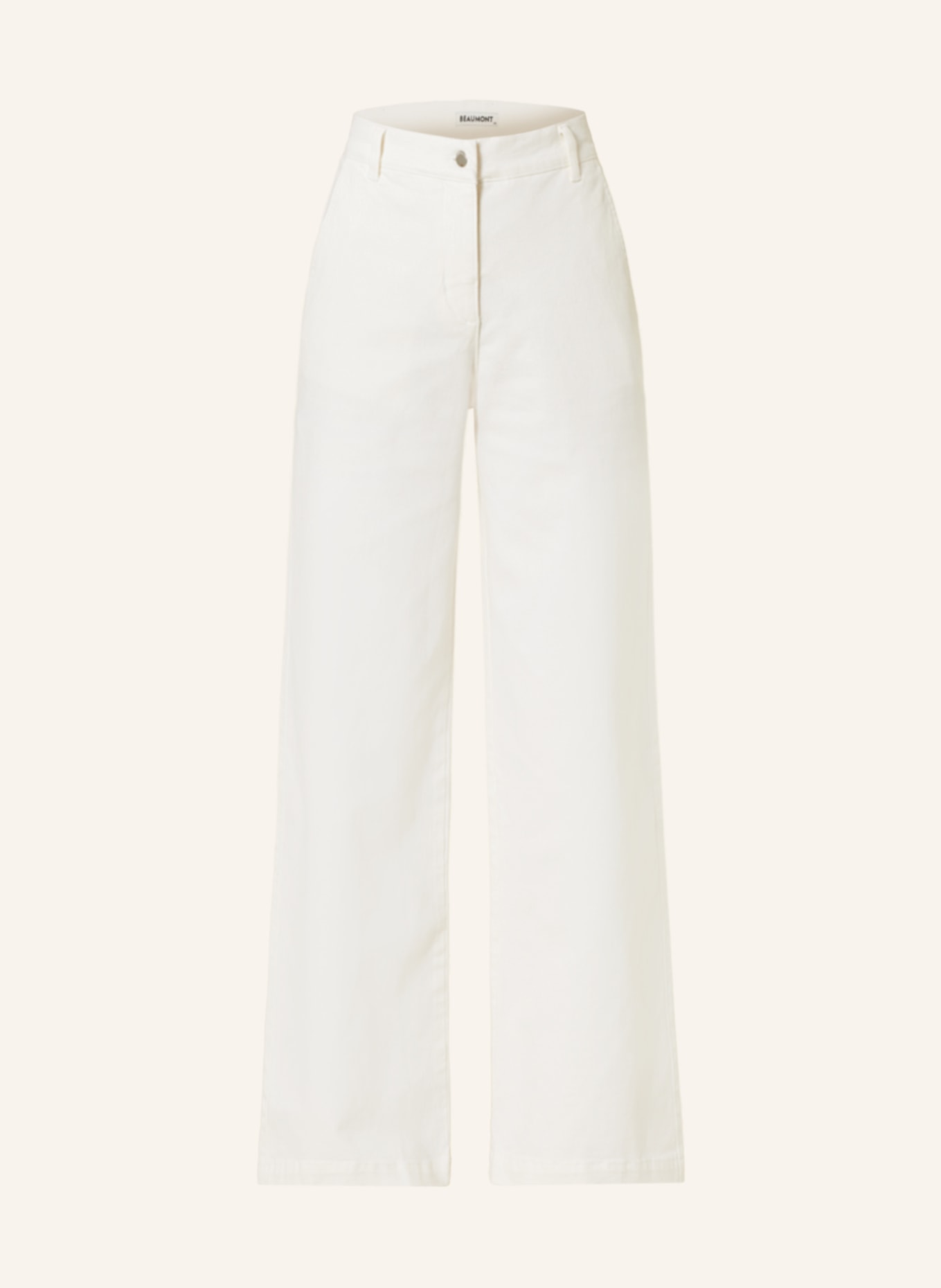 BEAUMONT Wide leg trousers ROSE in denim look, Color: CREAM (Image 1)