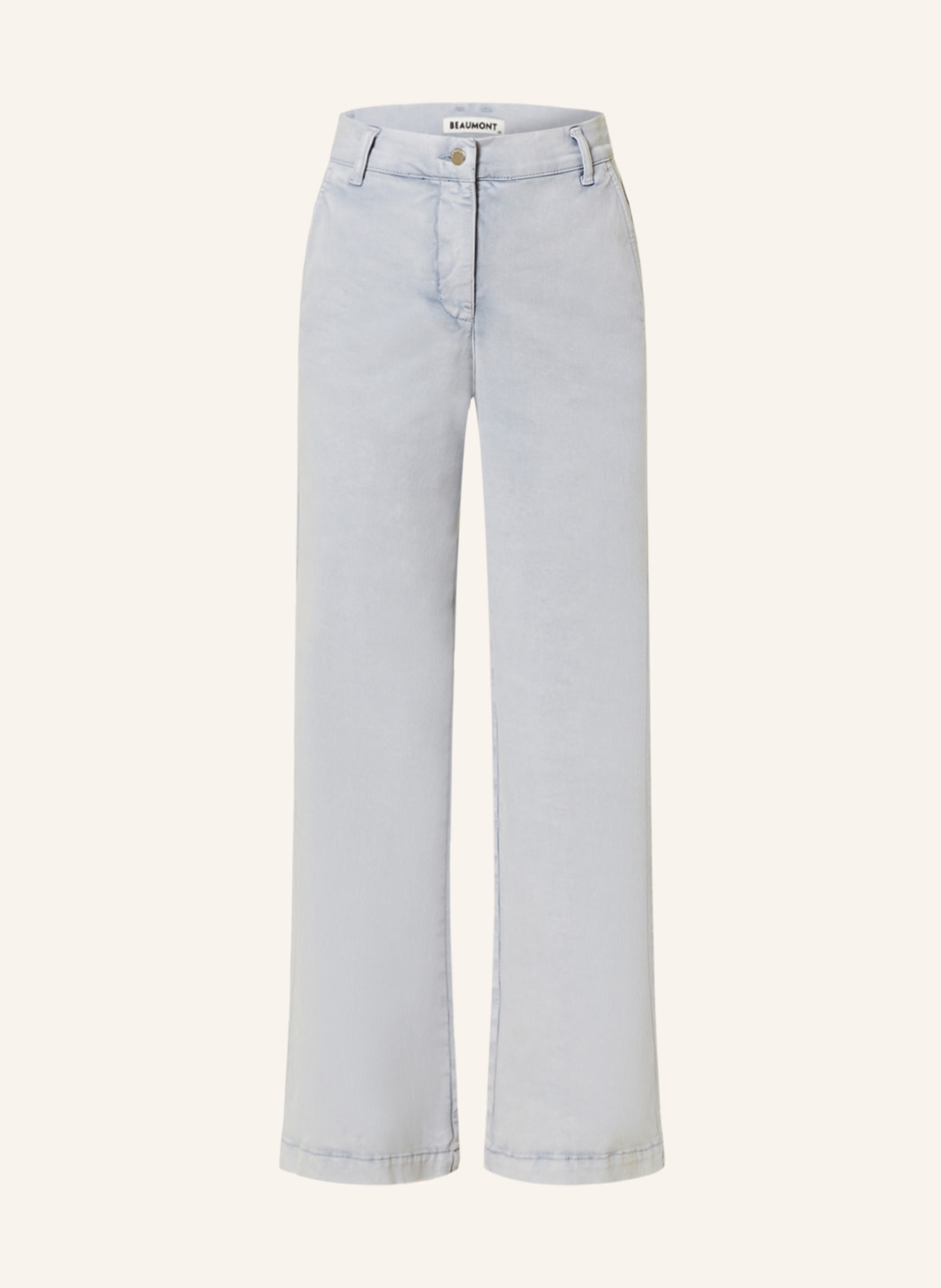 BEAUMONT Wide leg trousers ROSE in denim look, Color: LIGHT GRAY (Image 1)