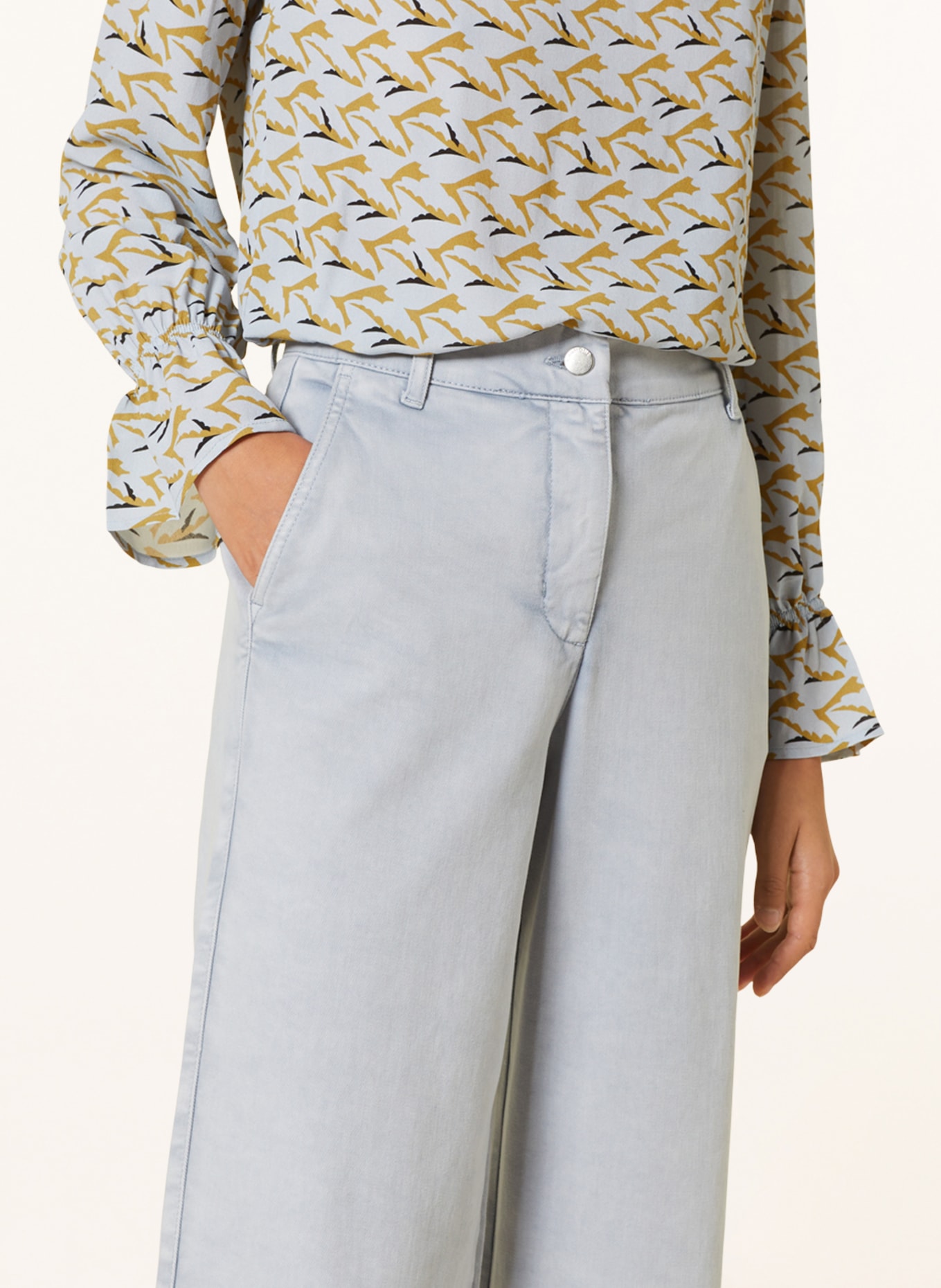 BEAUMONT Wide leg trousers ROSE in denim look, Color: LIGHT GRAY (Image 5)