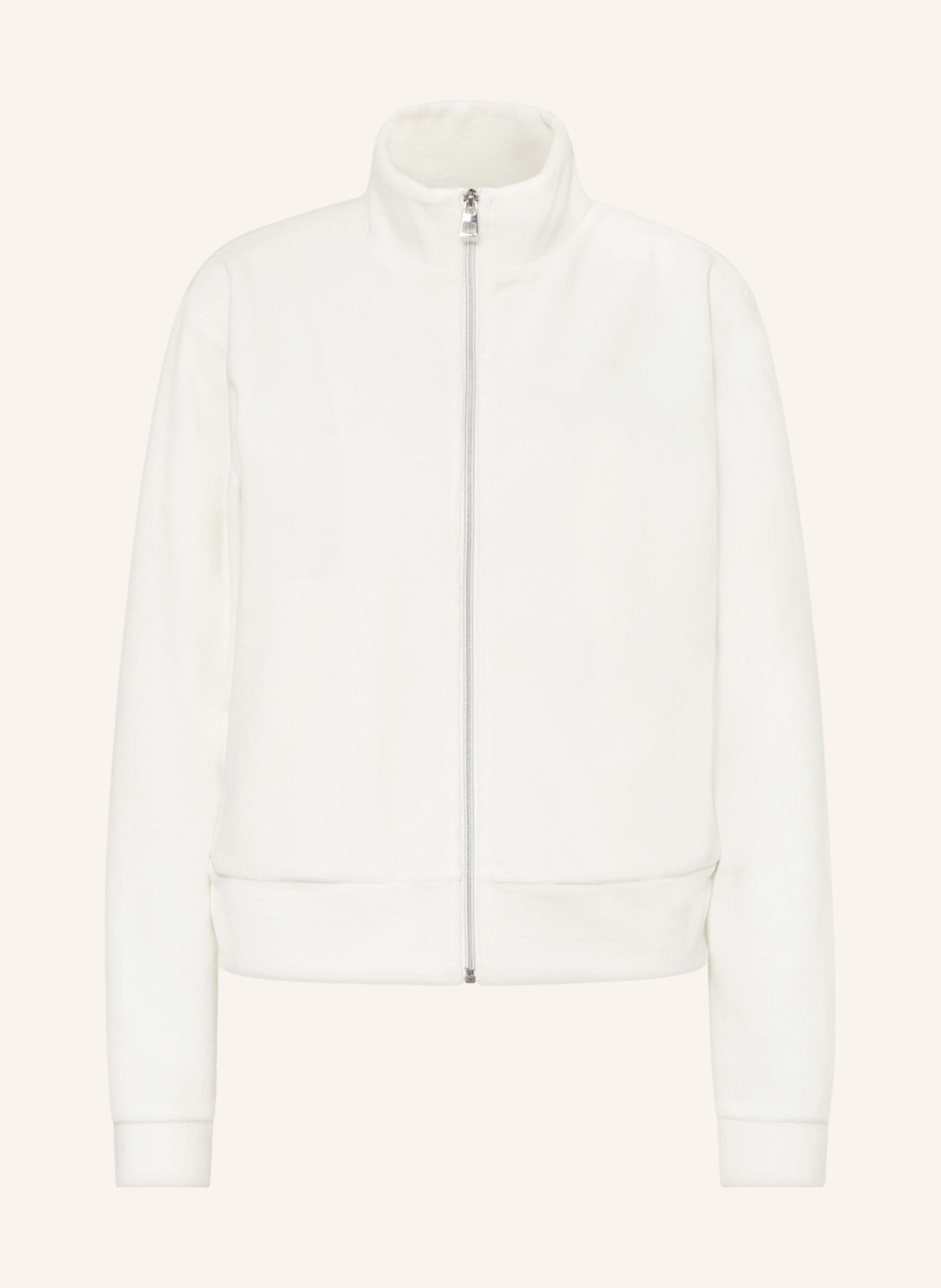 darling harbour Lounge jacket in velour, Color: WHITE (Image 1)