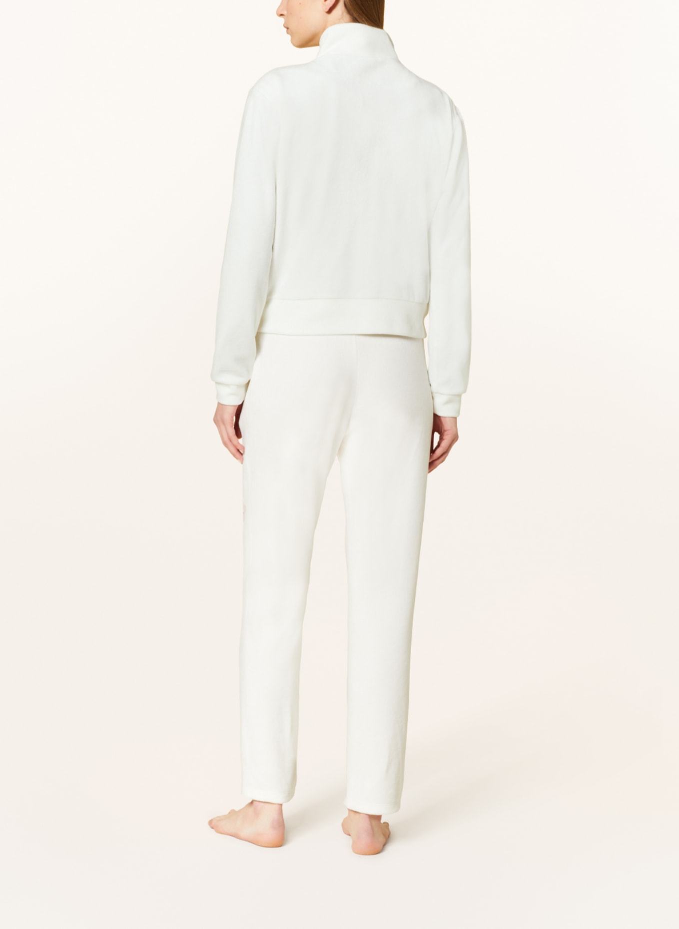 darling harbour Lounge jacket in velour, Color: WHITE (Image 3)