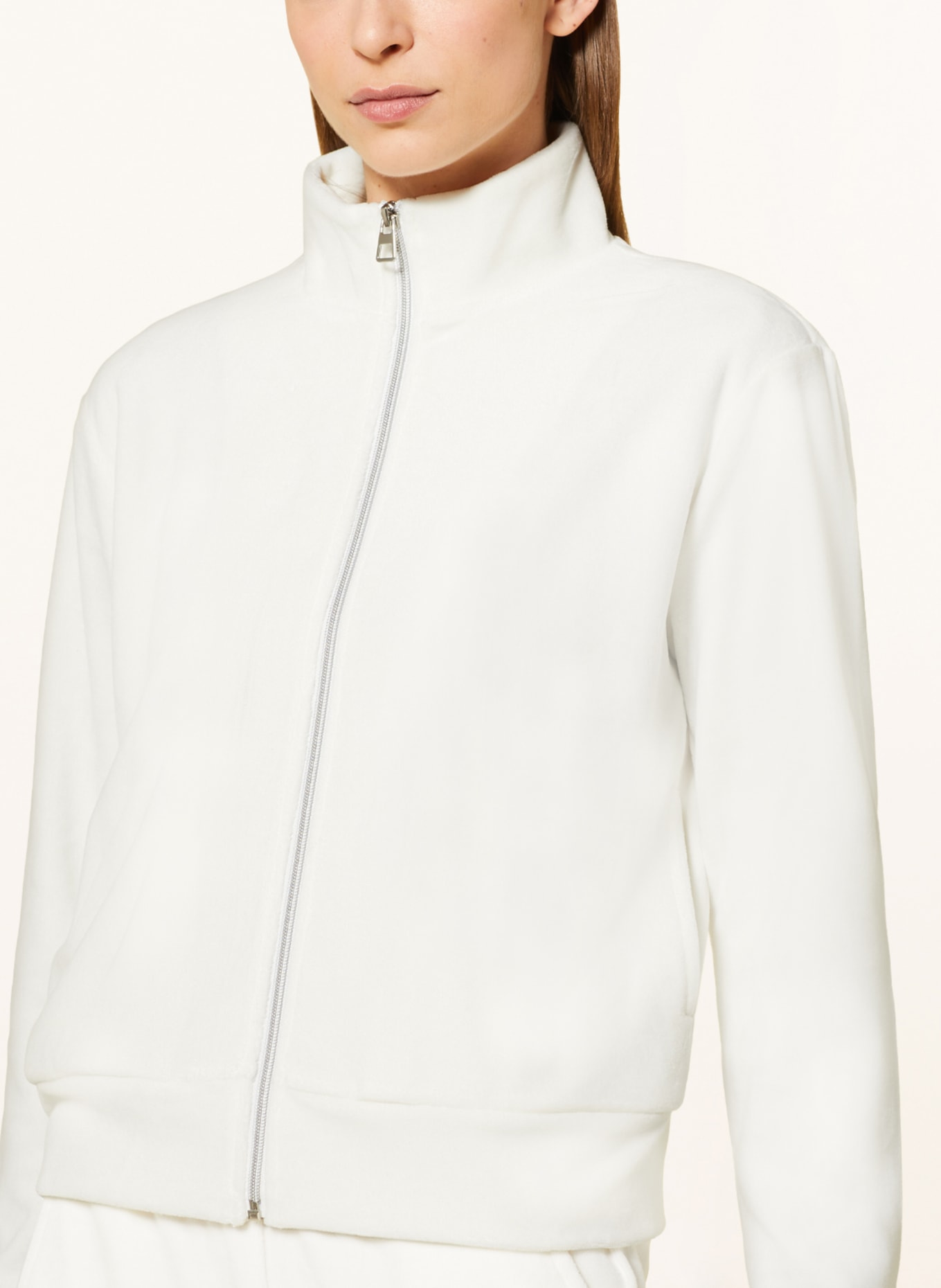 darling harbour Lounge jacket in velour, Color: WHITE (Image 4)