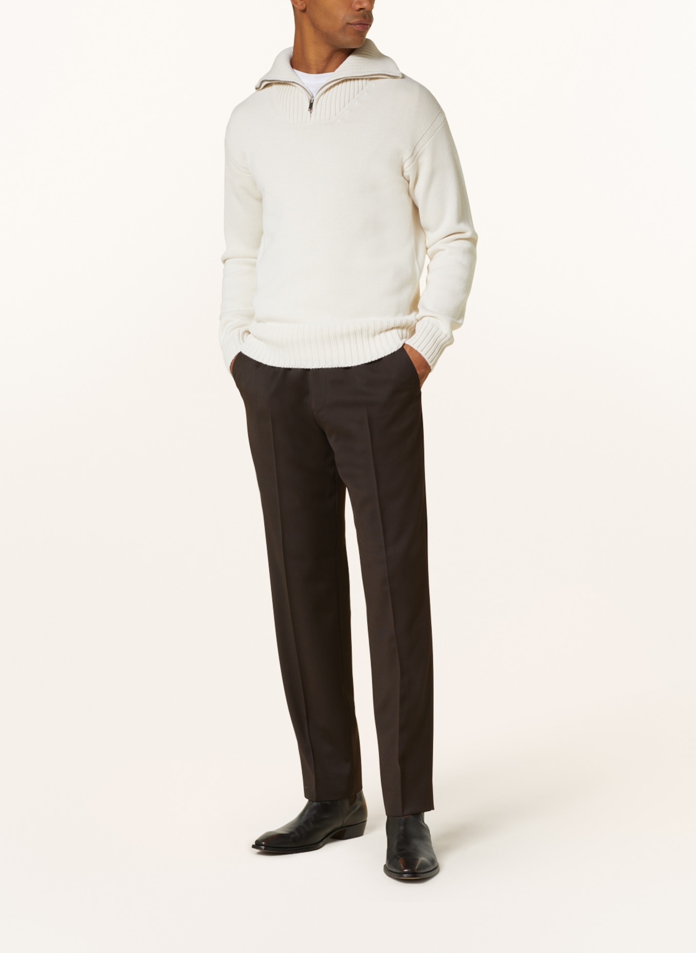 DANIELE FIESOLI Half-zip sweater, Color: CREAM (Image 2)