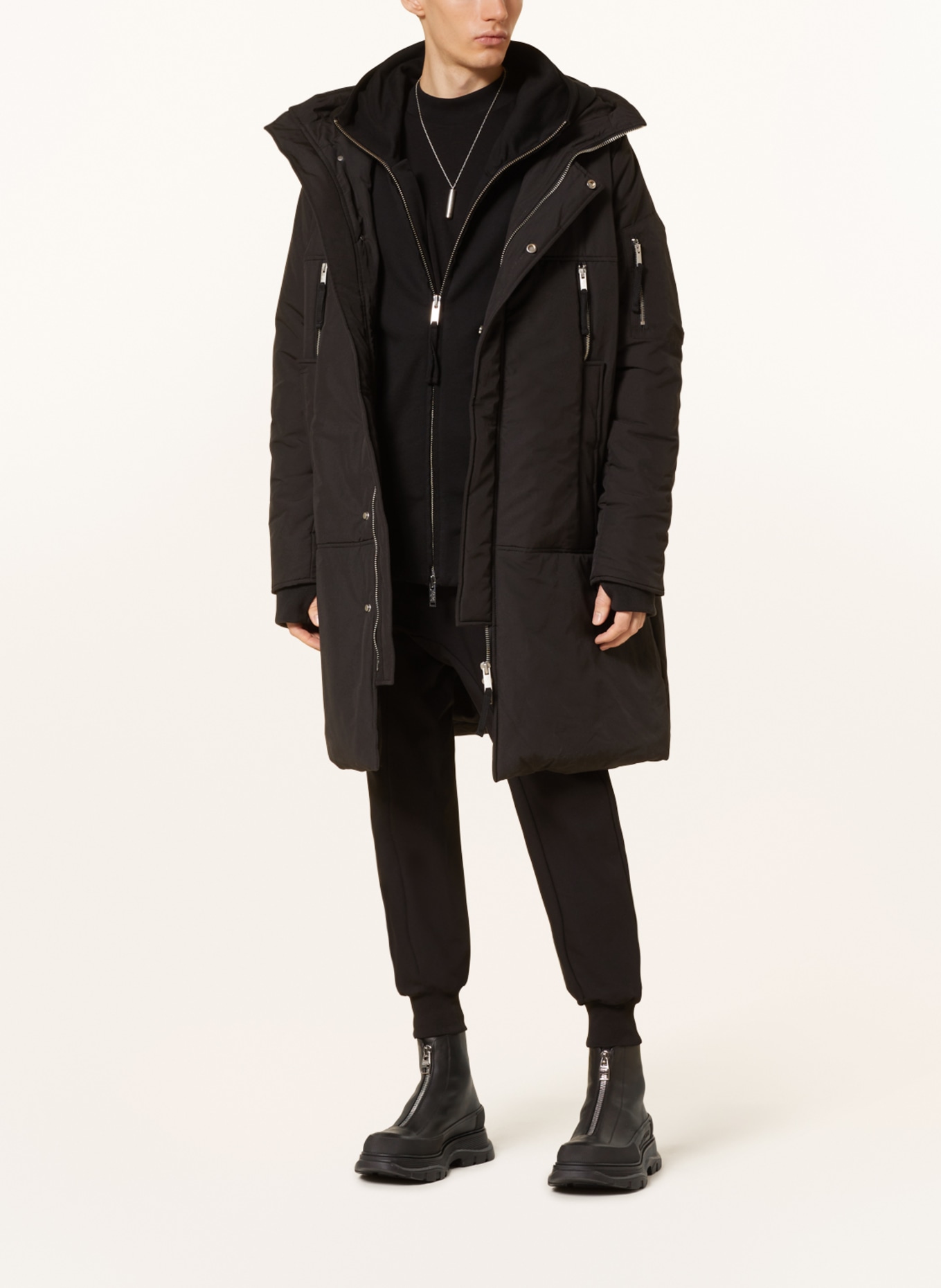 thom/krom Oversized coat, Color: BLACK (Image 2)
