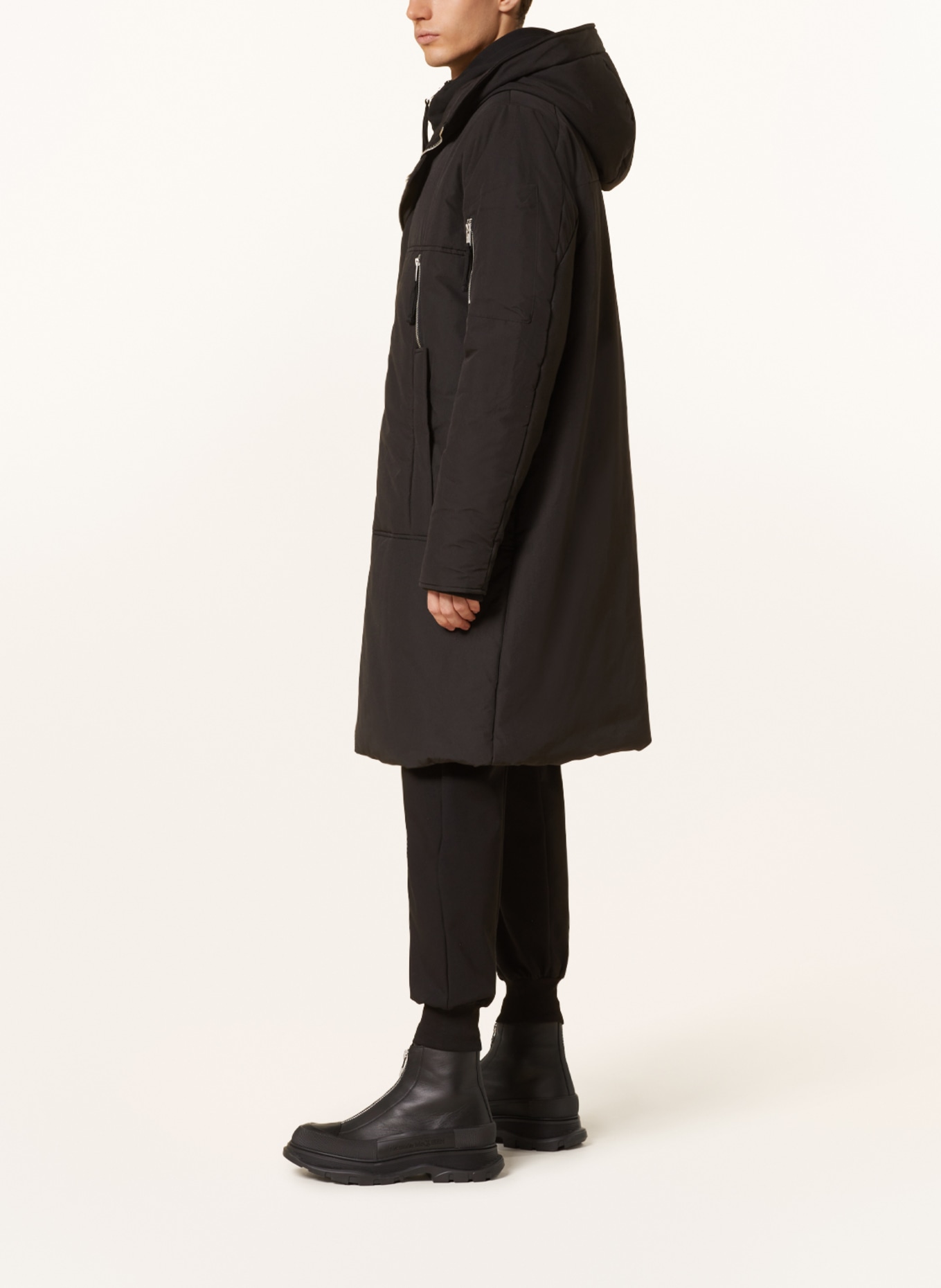 thom/krom Oversized coat, Color: BLACK (Image 4)