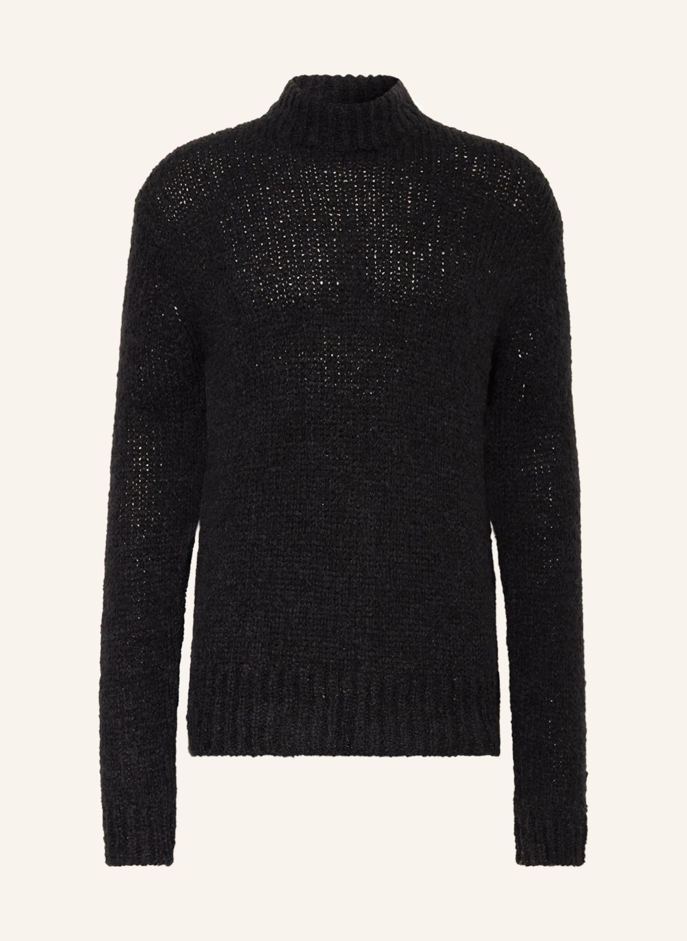 thom/krom Sweater with alpaca, Color: BLACK/ WHITE (Image 1)