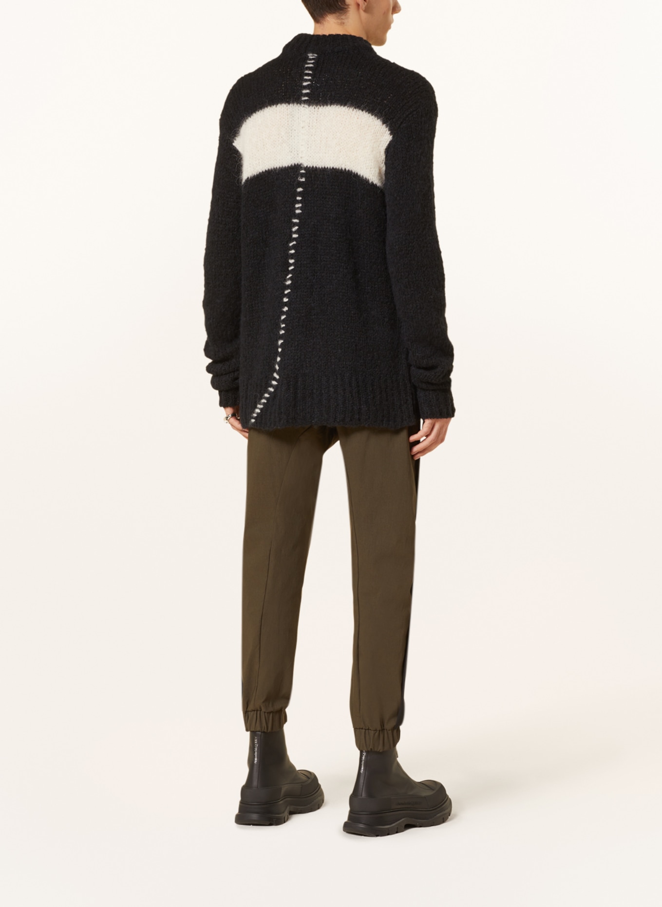 thom/krom Sweater with alpaca, Color: BLACK/ WHITE (Image 2)