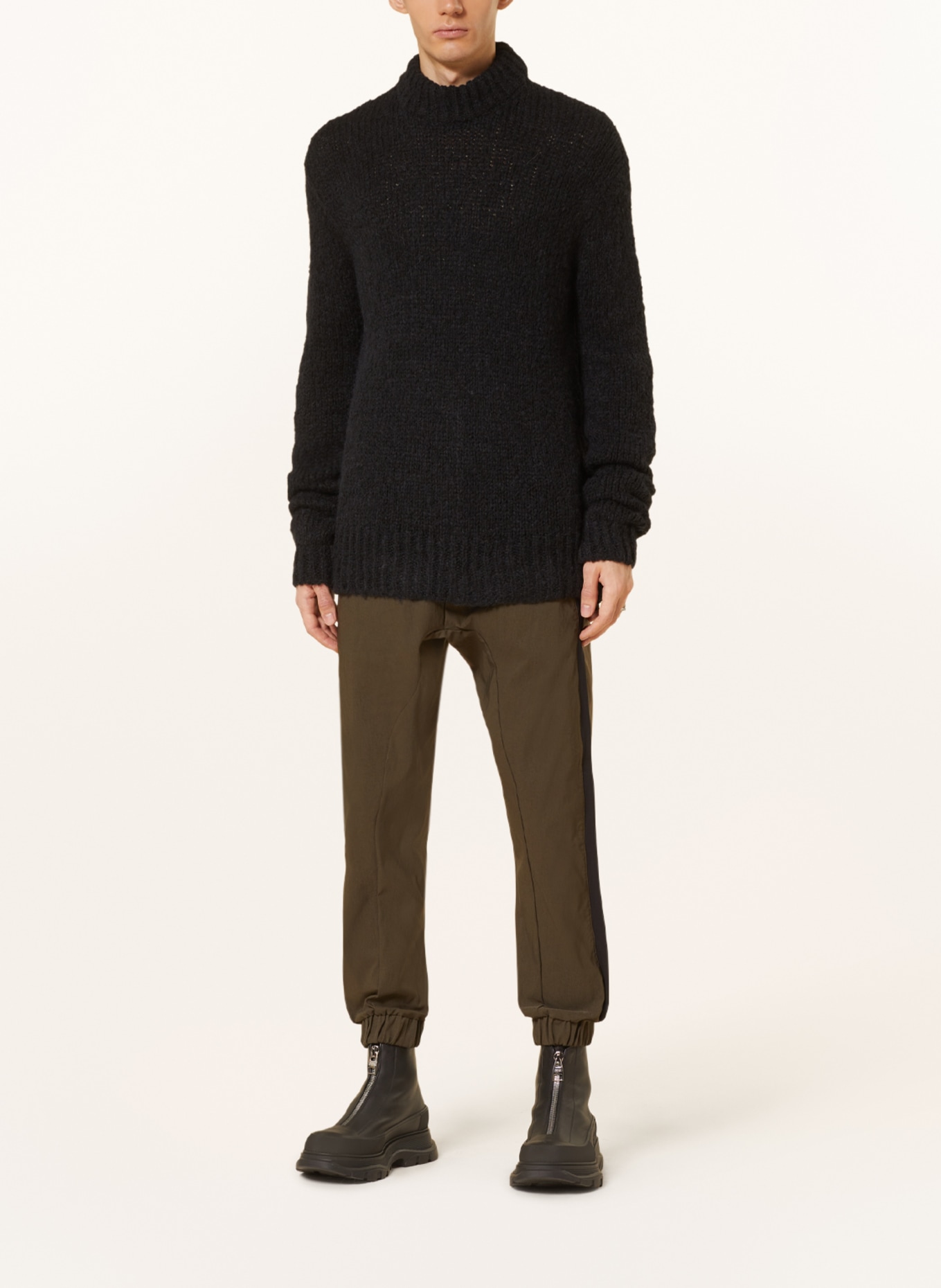 thom/krom Sweater with alpaca, Color: BLACK/ WHITE (Image 3)