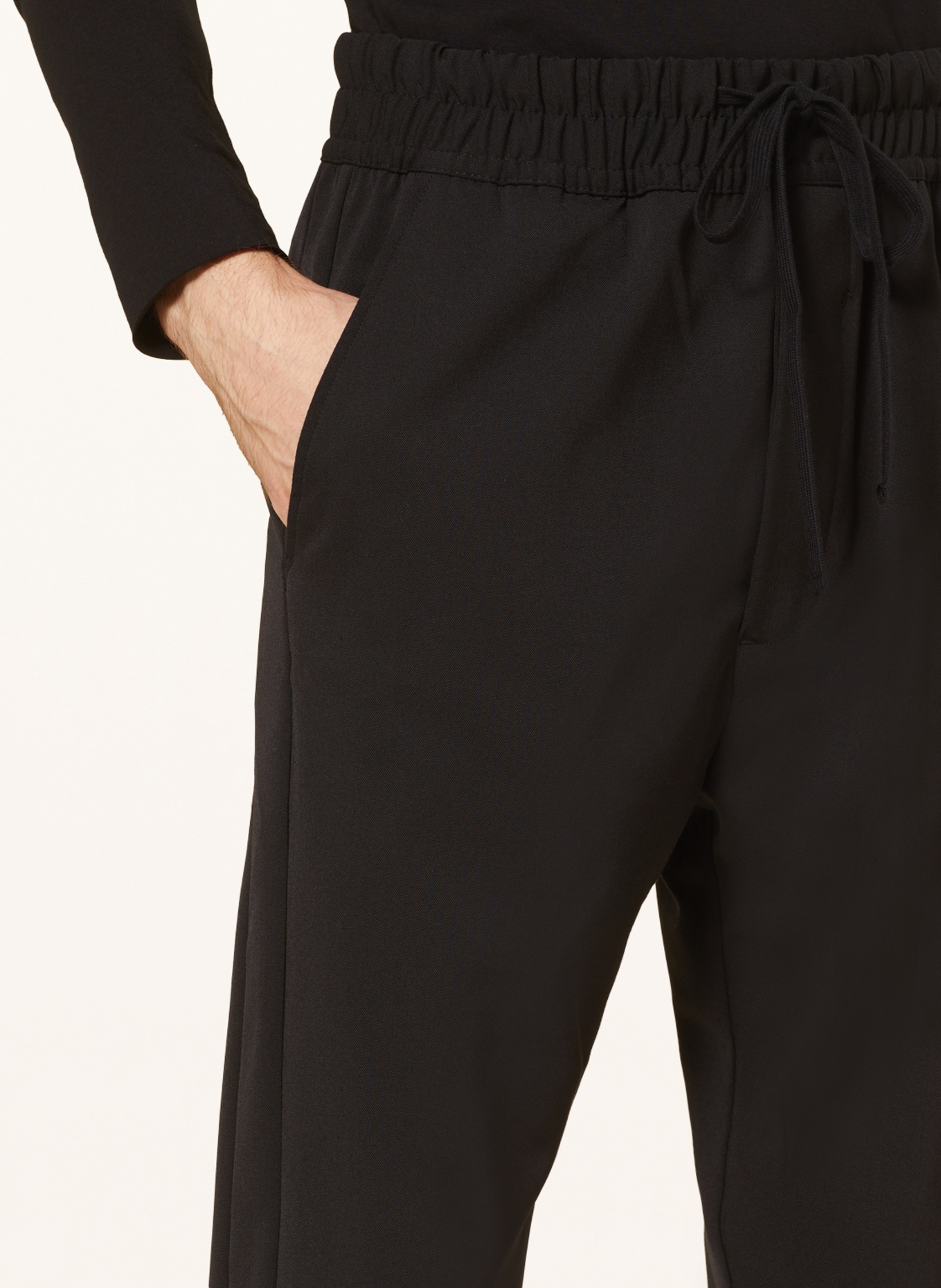thom/krom Pants in jogger style slim fit, Color: BLACK (Image 5)