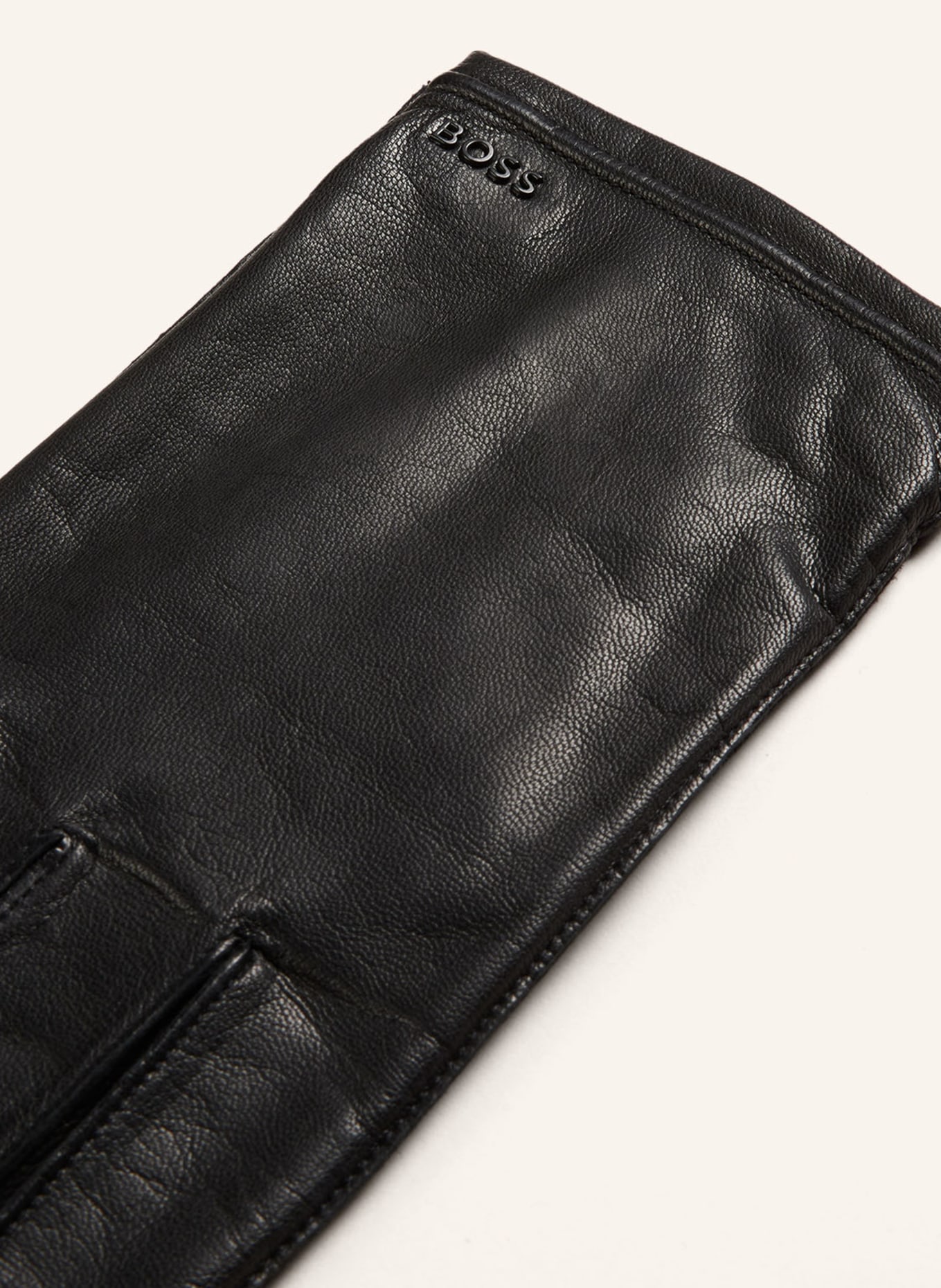 BOSS Leather gloves KRANTON, Color: BLACK (Image 2)