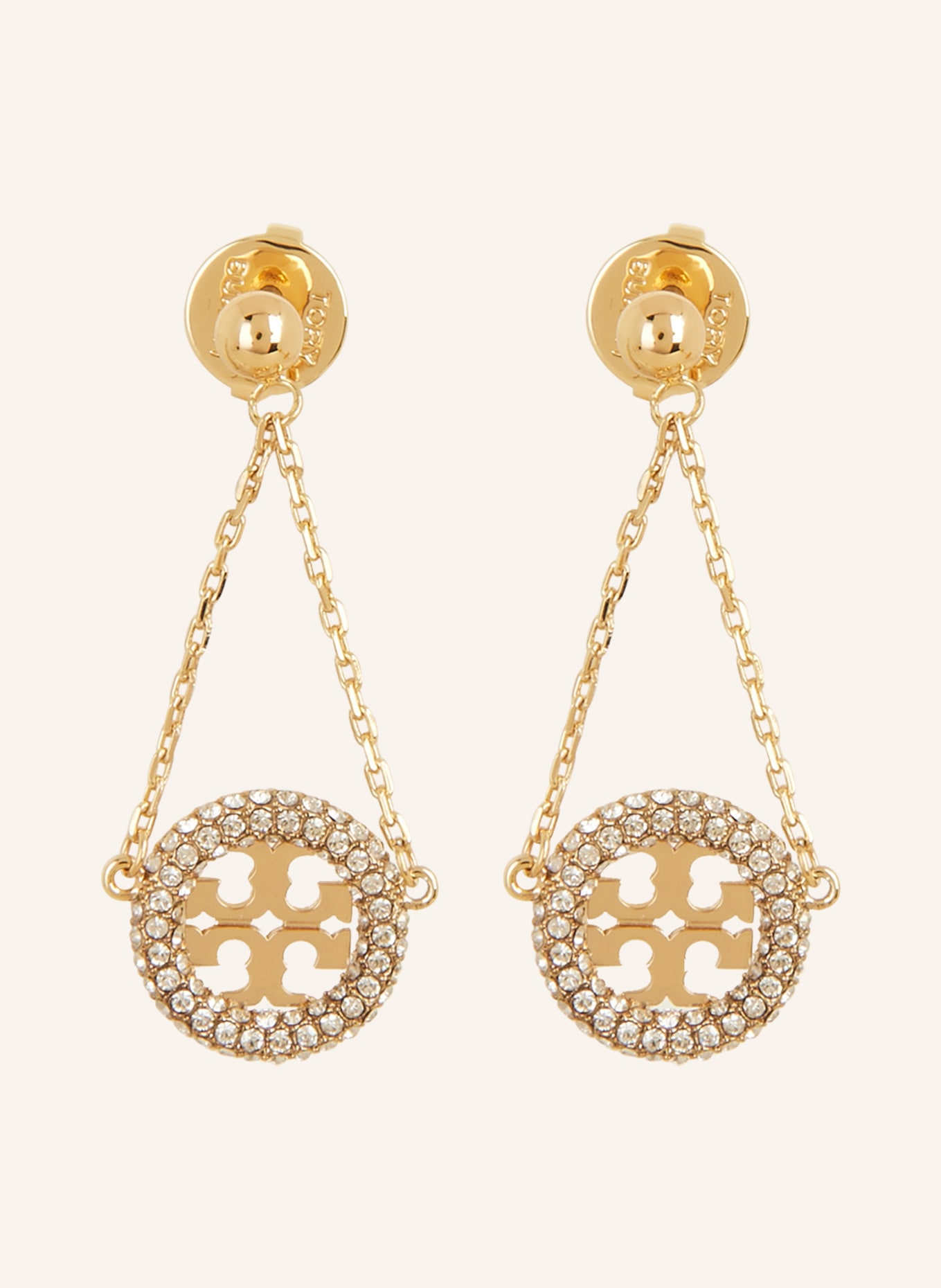 TORY BURCH Earrings MILLER PAVE, Color: GOLD/ WHITE (Image 1)
