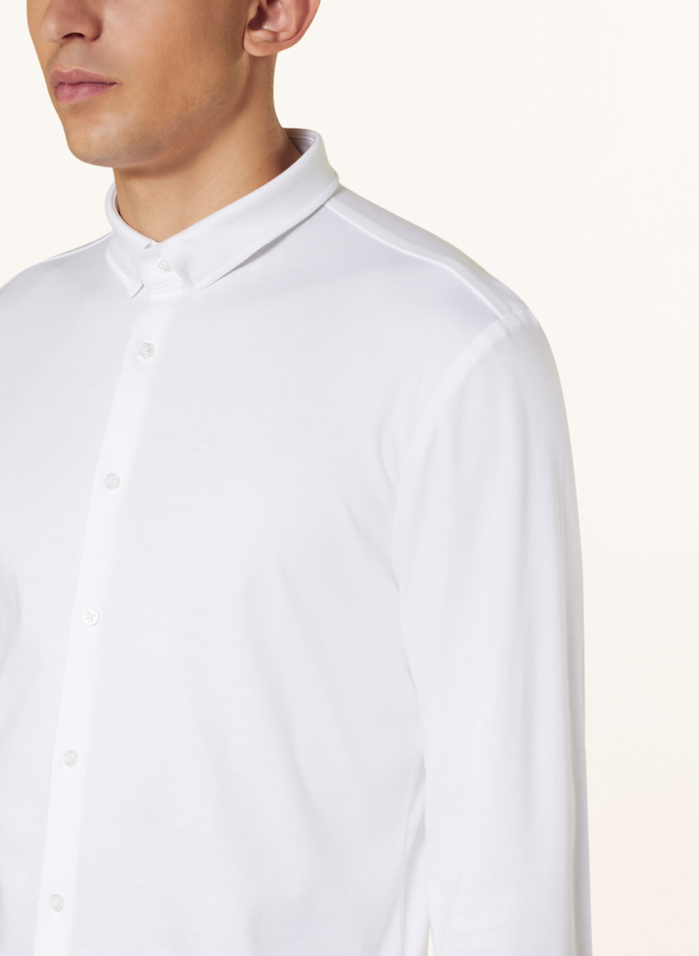 Q1 Manufaktur Jersey shirt extra slim fit, Color: WHITE (Image 4)