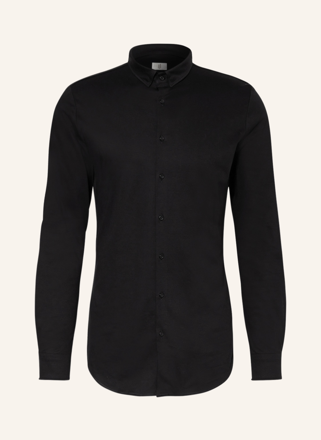 Q1 Manufaktur Jerseyhemd Extra Slim Fit, Farbe: SCHWARZ (Bild 1)