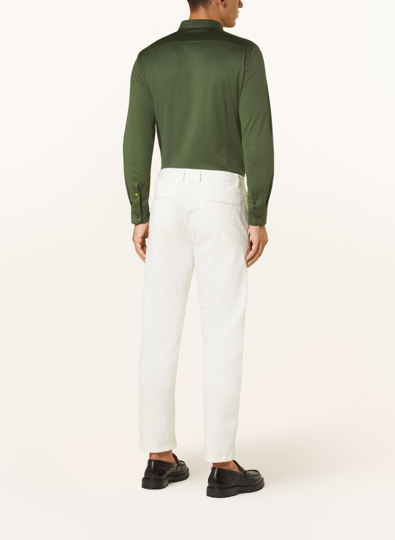 Q1 Manufaktur Jerseyhemd Extra Slim Fit, Farbe: OLIV (Bild 3)