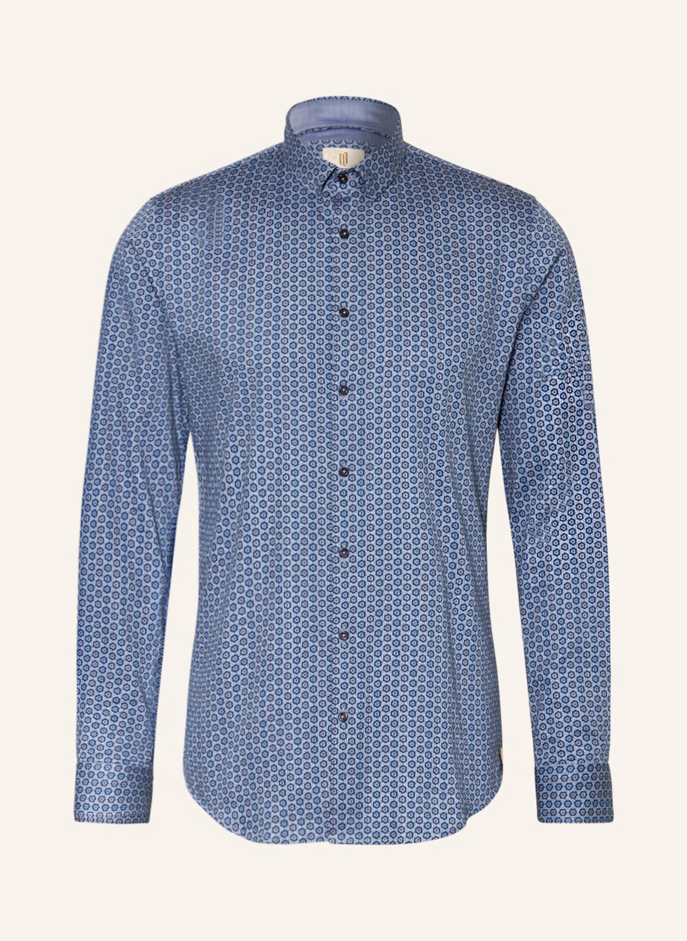 Q1 Manufaktur Shirt extra slim fit, Color: BLUE (Image 1)
