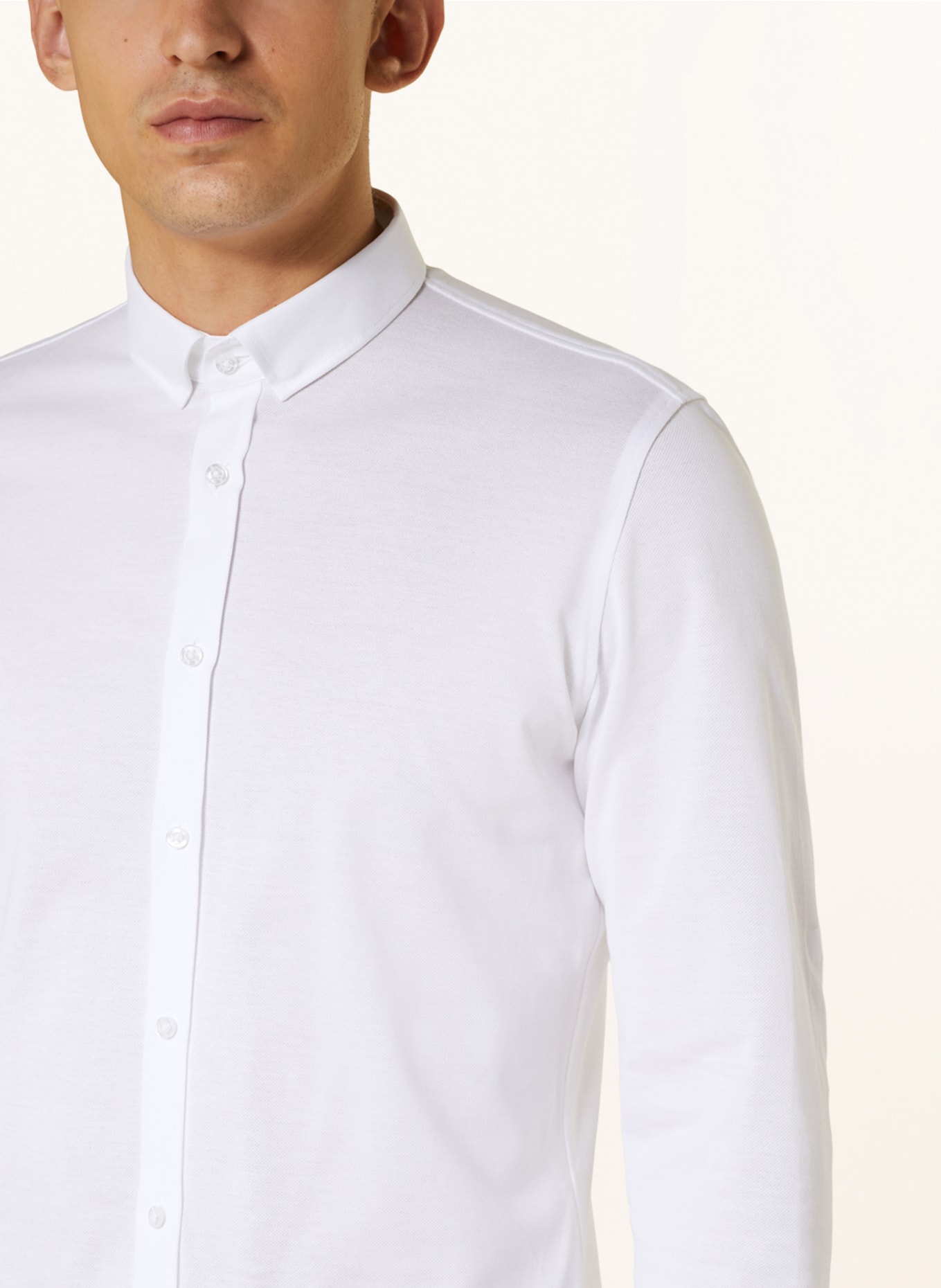 Q1 Manufaktur Piqué-Hemd Extra Slim Fit, Farbe: WEISS (Bild 4)
