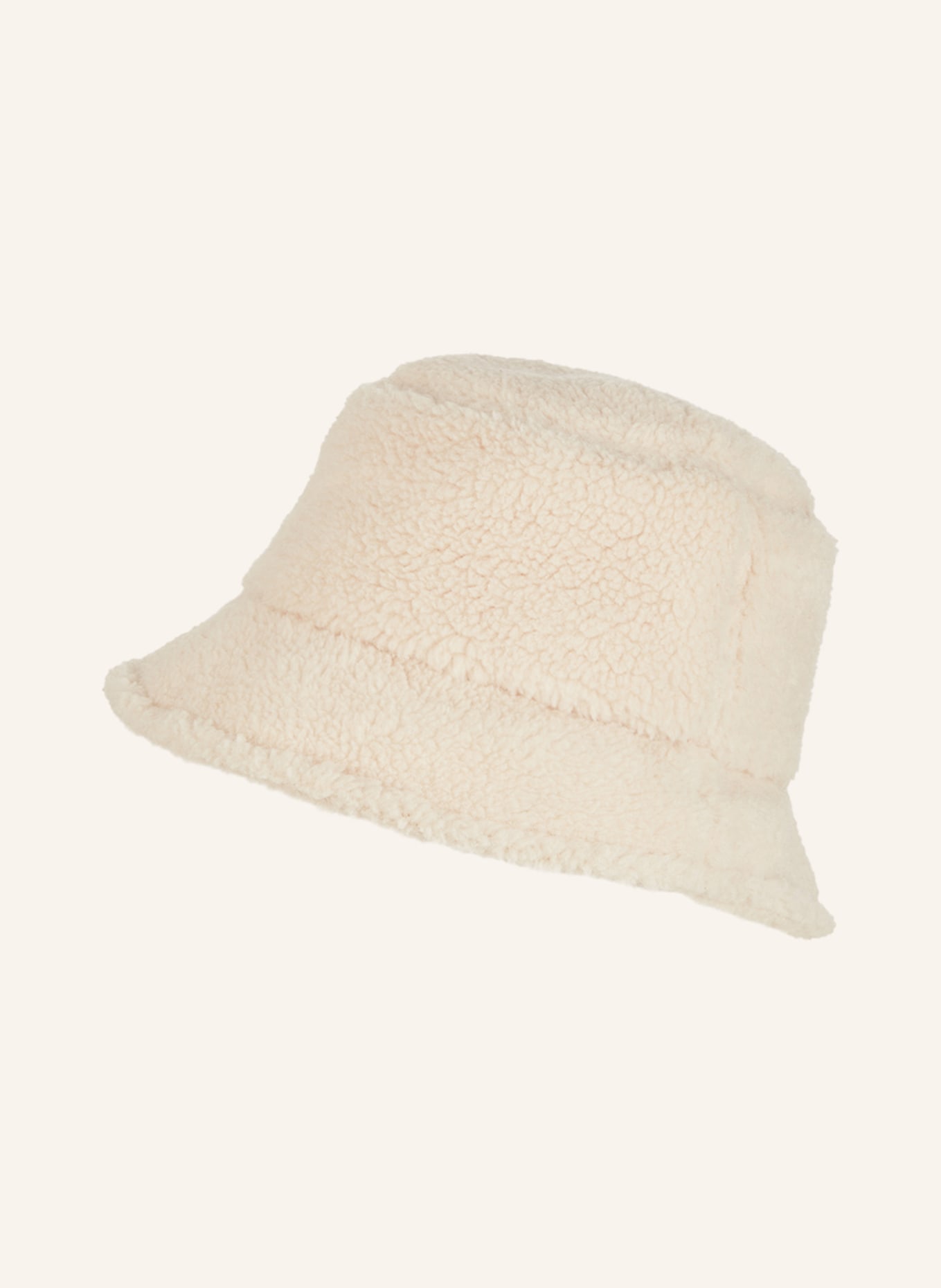ORIGINAL BOMBERS Bucket hat made of teddy fleece, Color: CREAM (Image 1)