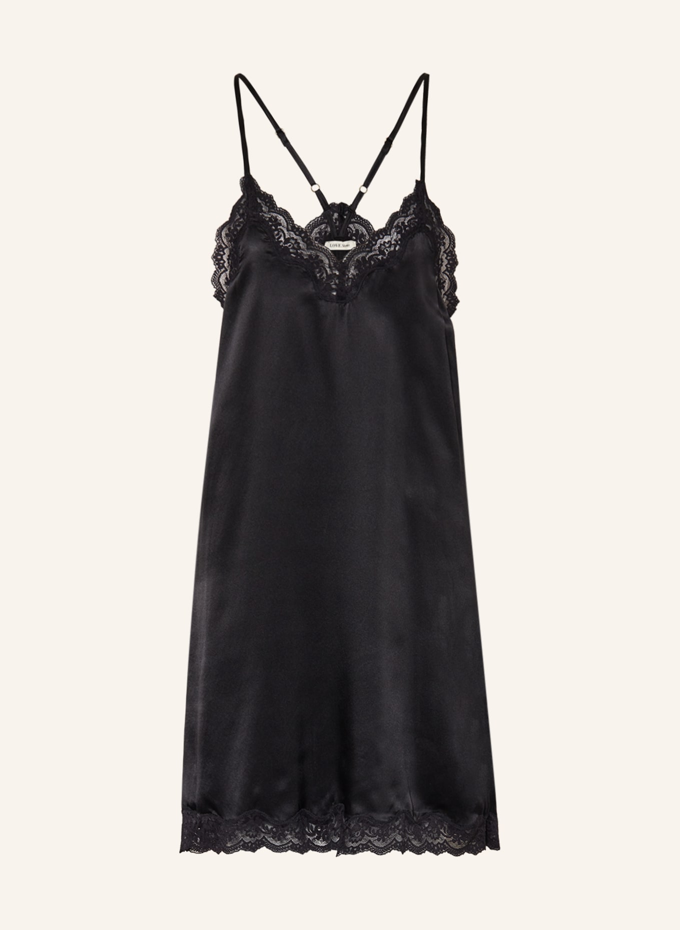 LOVE Stories Negligee WILLOW made of silk, Color: BLACK (Image 1)