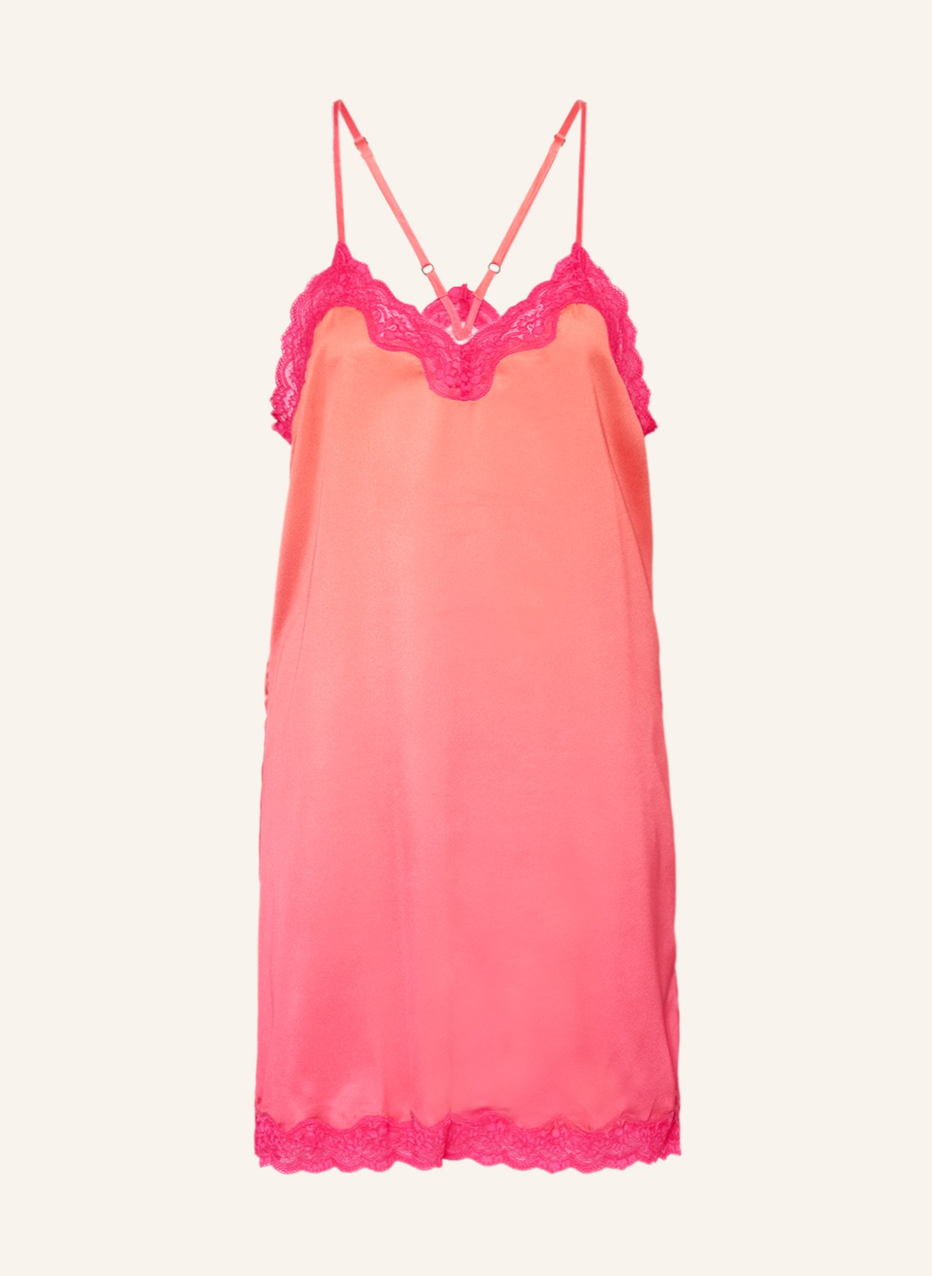 LOVE Stories Negligee WILLOW made of satin, Color: PINK/ ORANGE (Image 1)