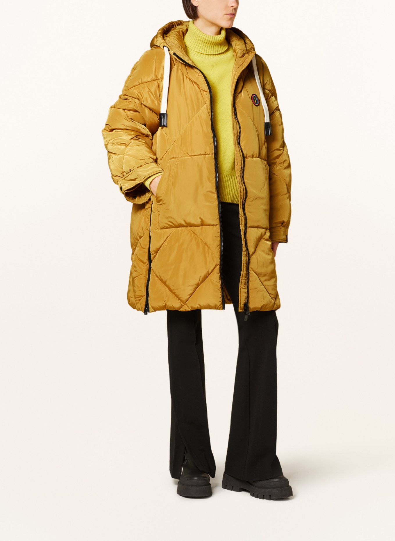 ottod'ame Quilted coat, Color: DARK YELLOW (Image 2)