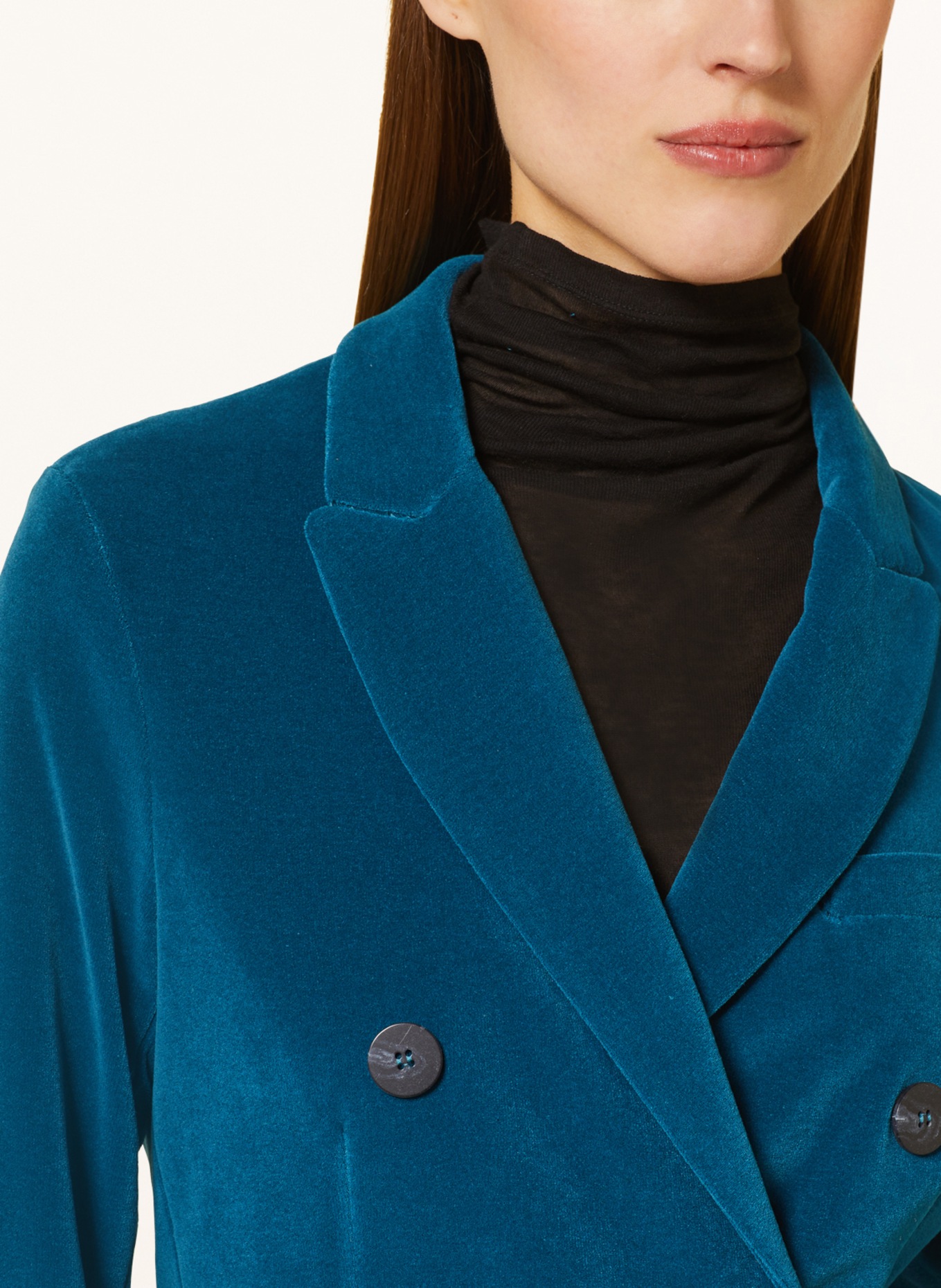 ottod'ame Velvet blazer, Color: BLUE (Image 4)