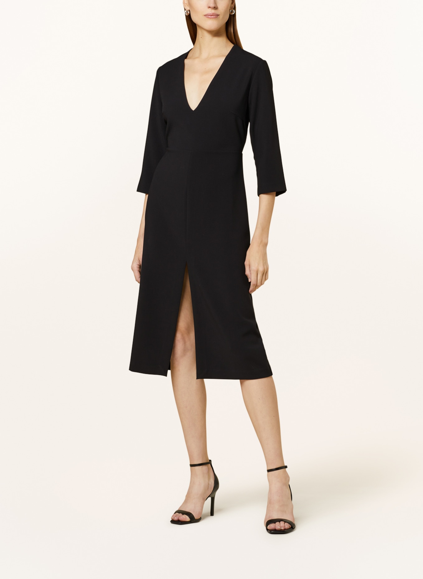 ottod'ame Sheath dress with 3/4 sleeves, Color: BLACK (Image 2)