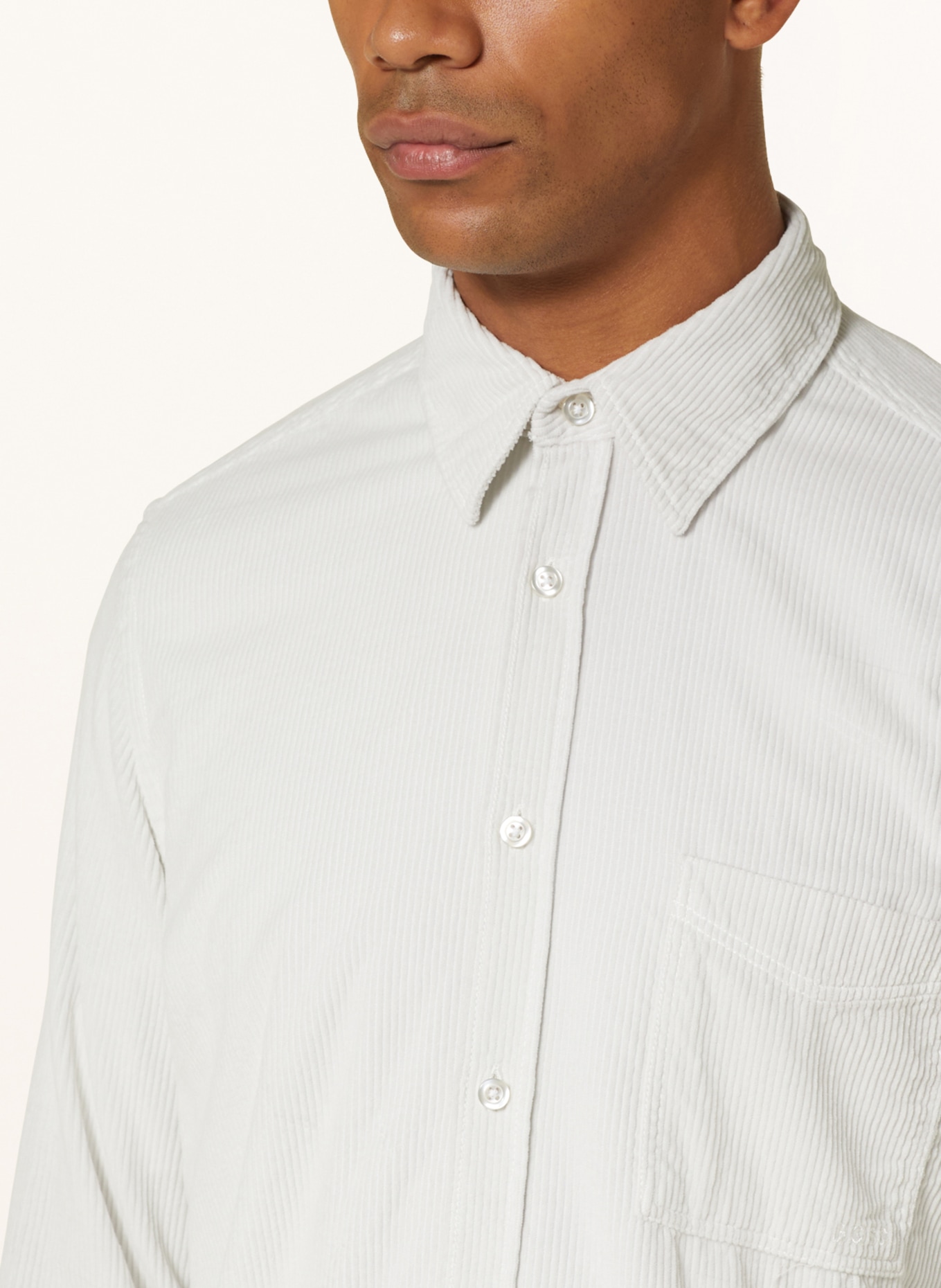 BOSS Koszula sztruksowa RELEGANT regular fit, Kolor: JASNOCZARY (Obrazek 4)