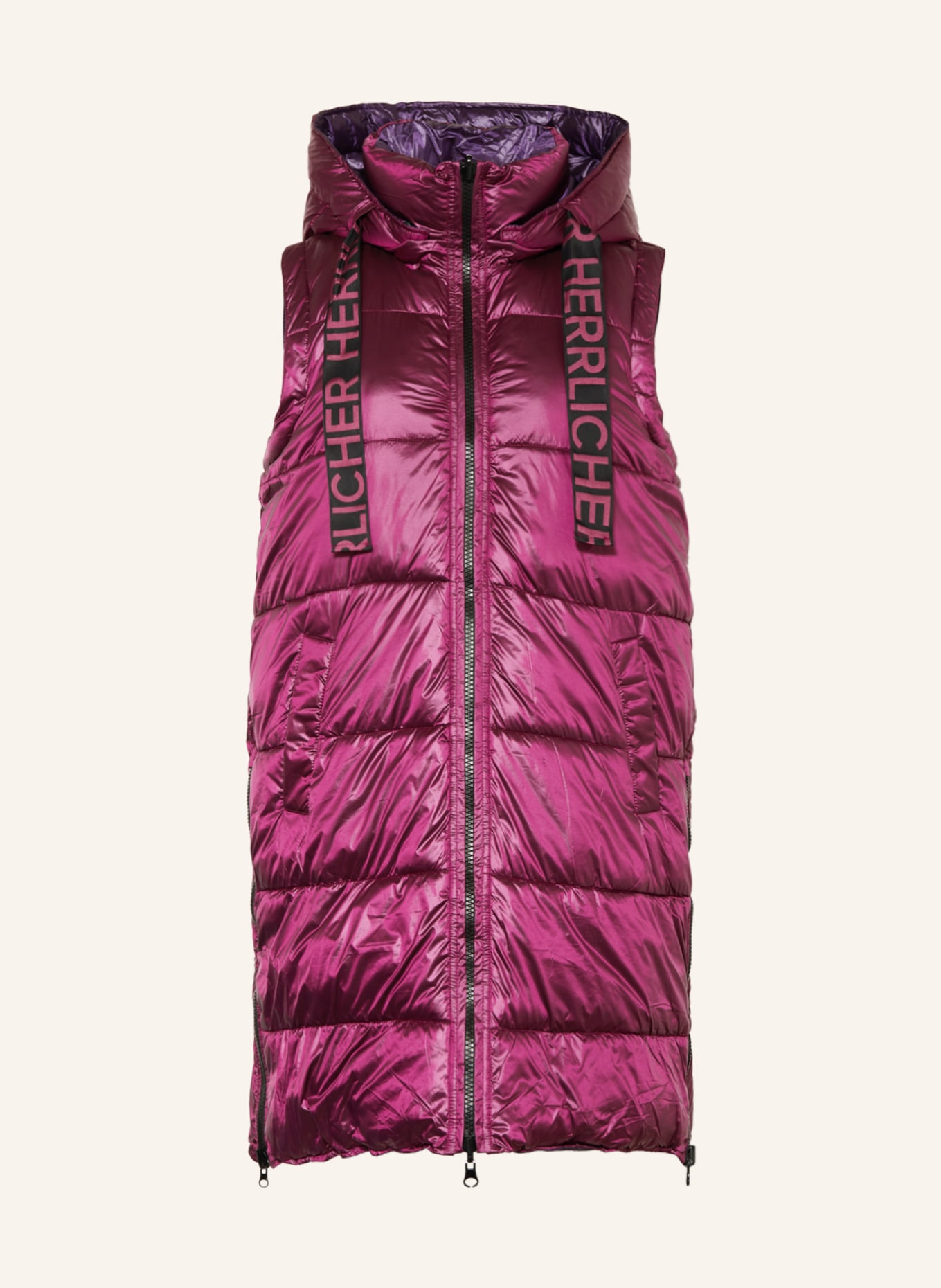 Herrlicher Quilted vest TOLA reversible with SORONA®AURA insulation, Color: FUCHSIA (Image 1)