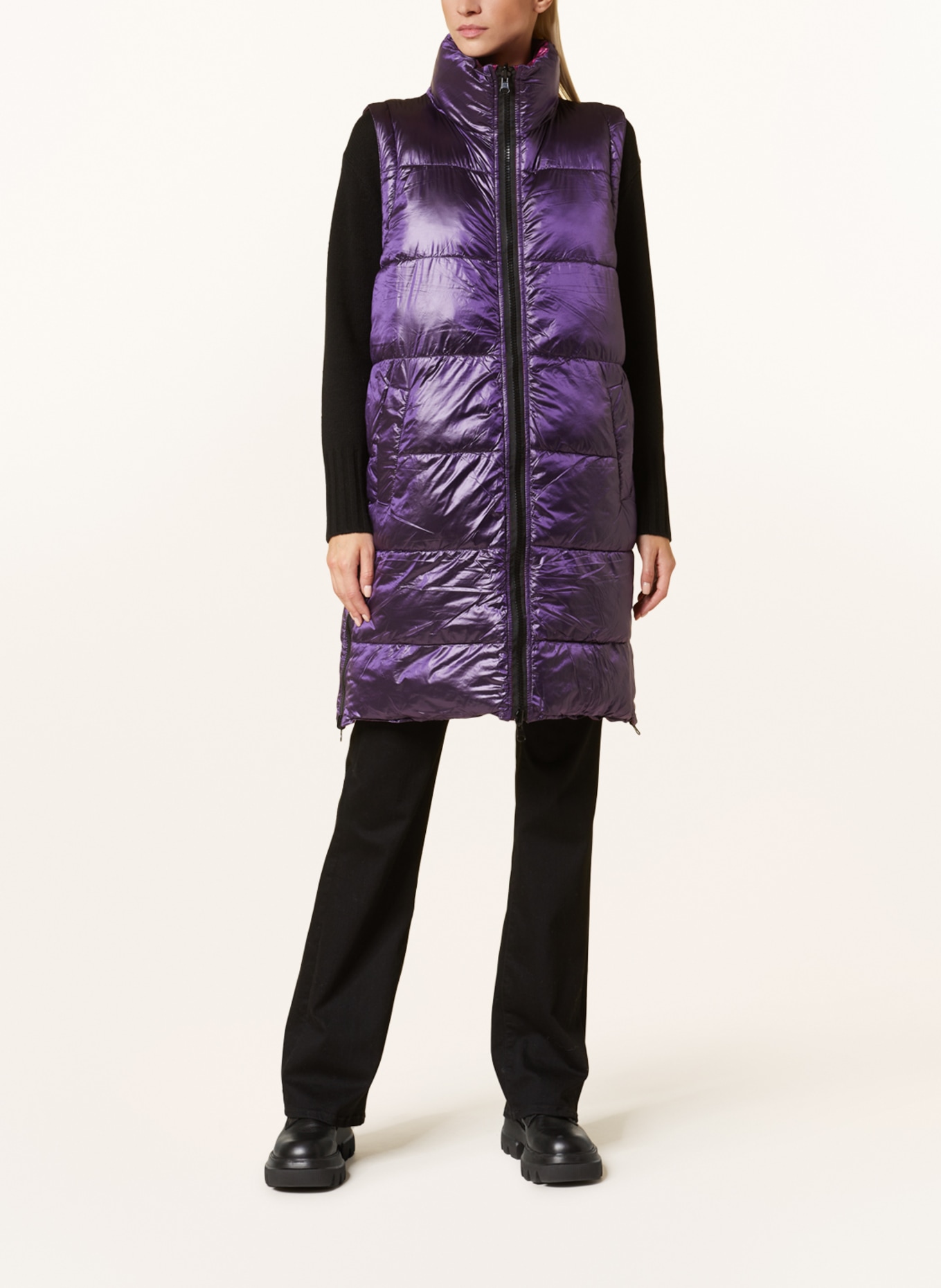 Herrlicher Quilted vest TOLA reversible with SORONA®AURA insulation, Color: FUCHSIA (Image 2)