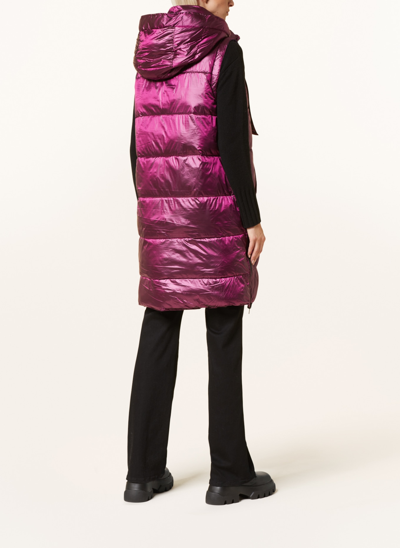 Herrlicher Quilted vest TOLA reversible with SORONA®AURA insulation, Color: FUCHSIA (Image 4)