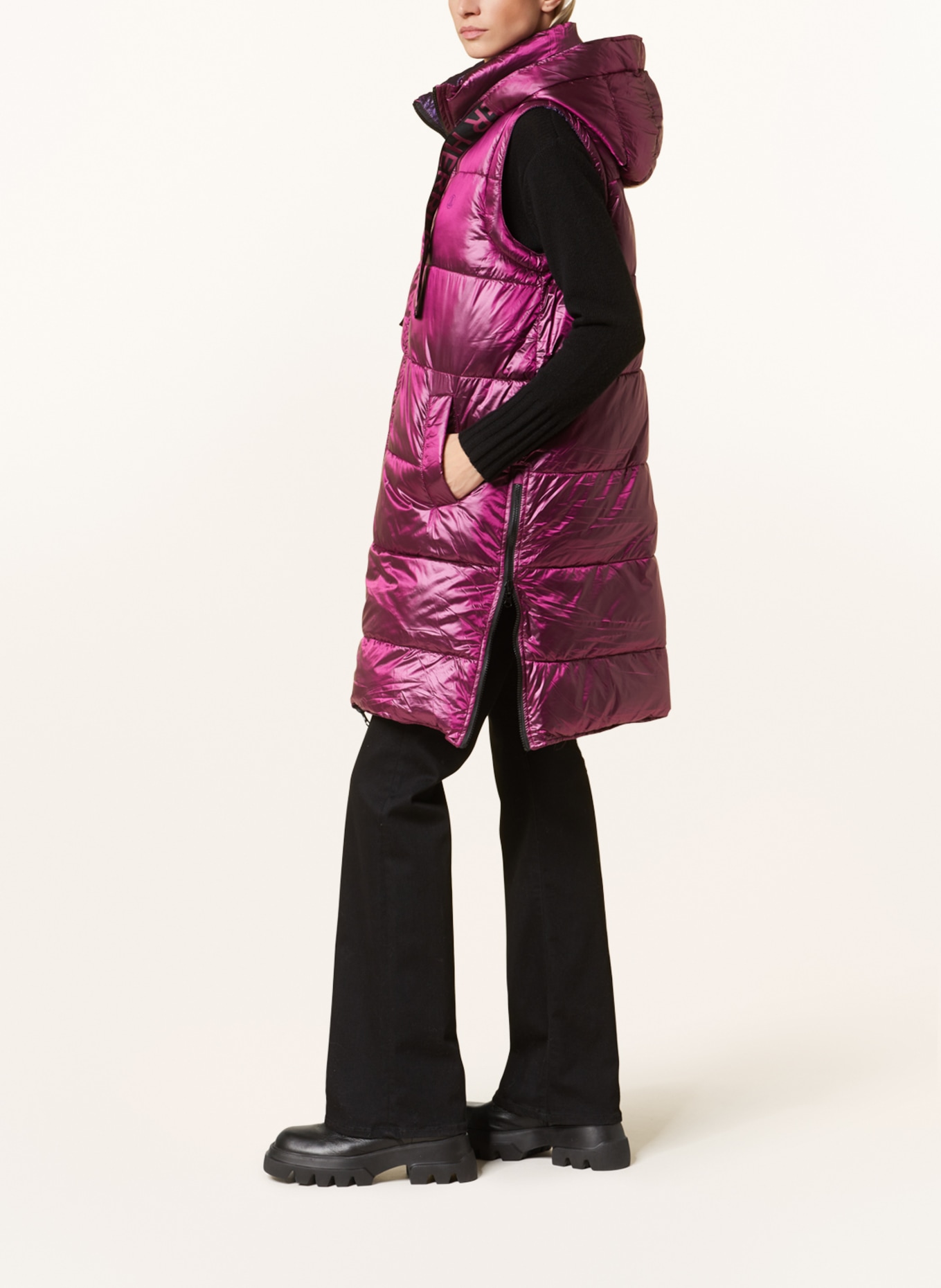 Herrlicher Quilted vest TOLA reversible with SORONA®AURA insulation, Color: FUCHSIA (Image 5)