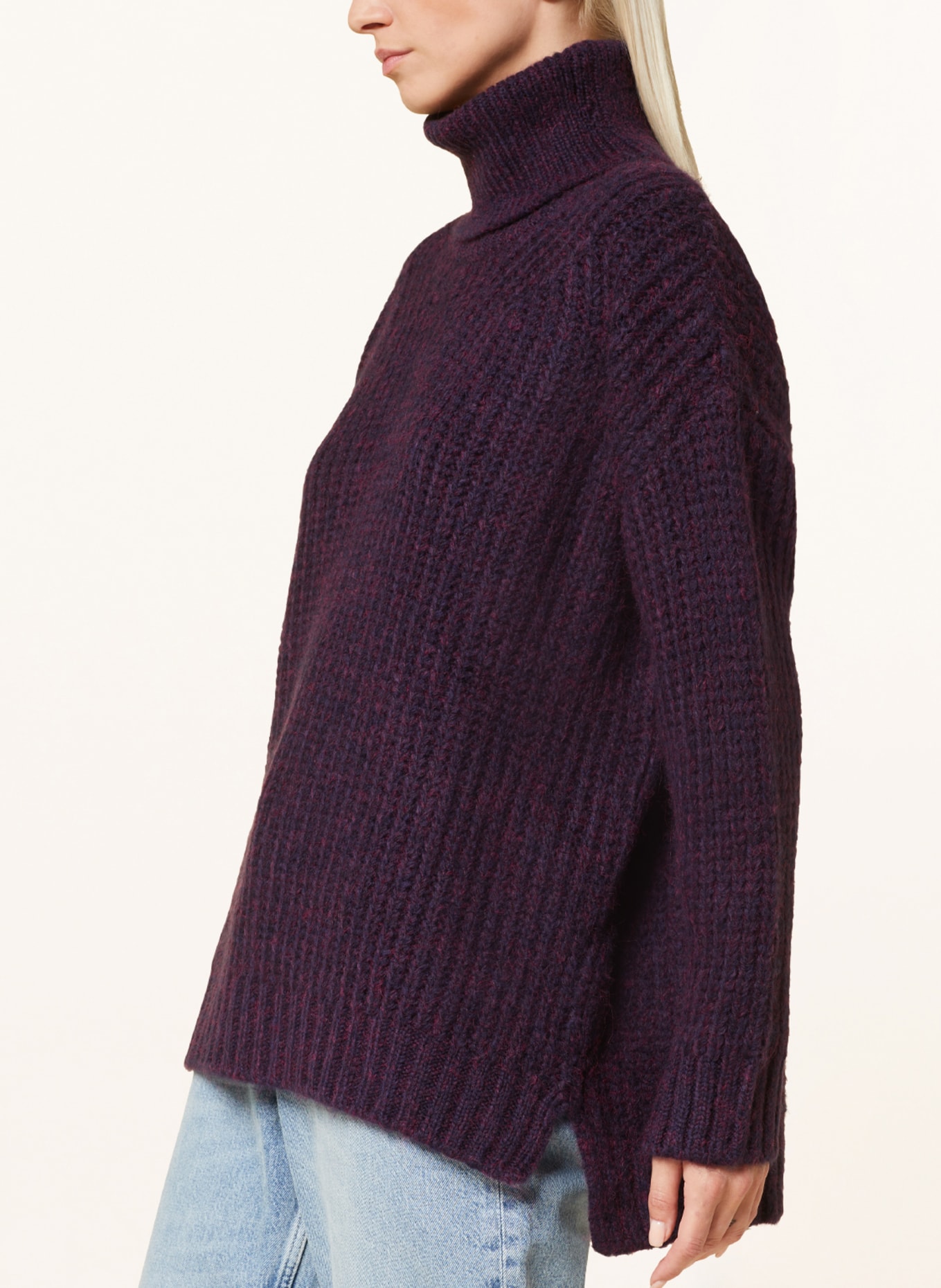 Herrlicher Turtleneck sweater NIKITA, Color: DARK PURPLE/ FUCHSIA (Image 4)