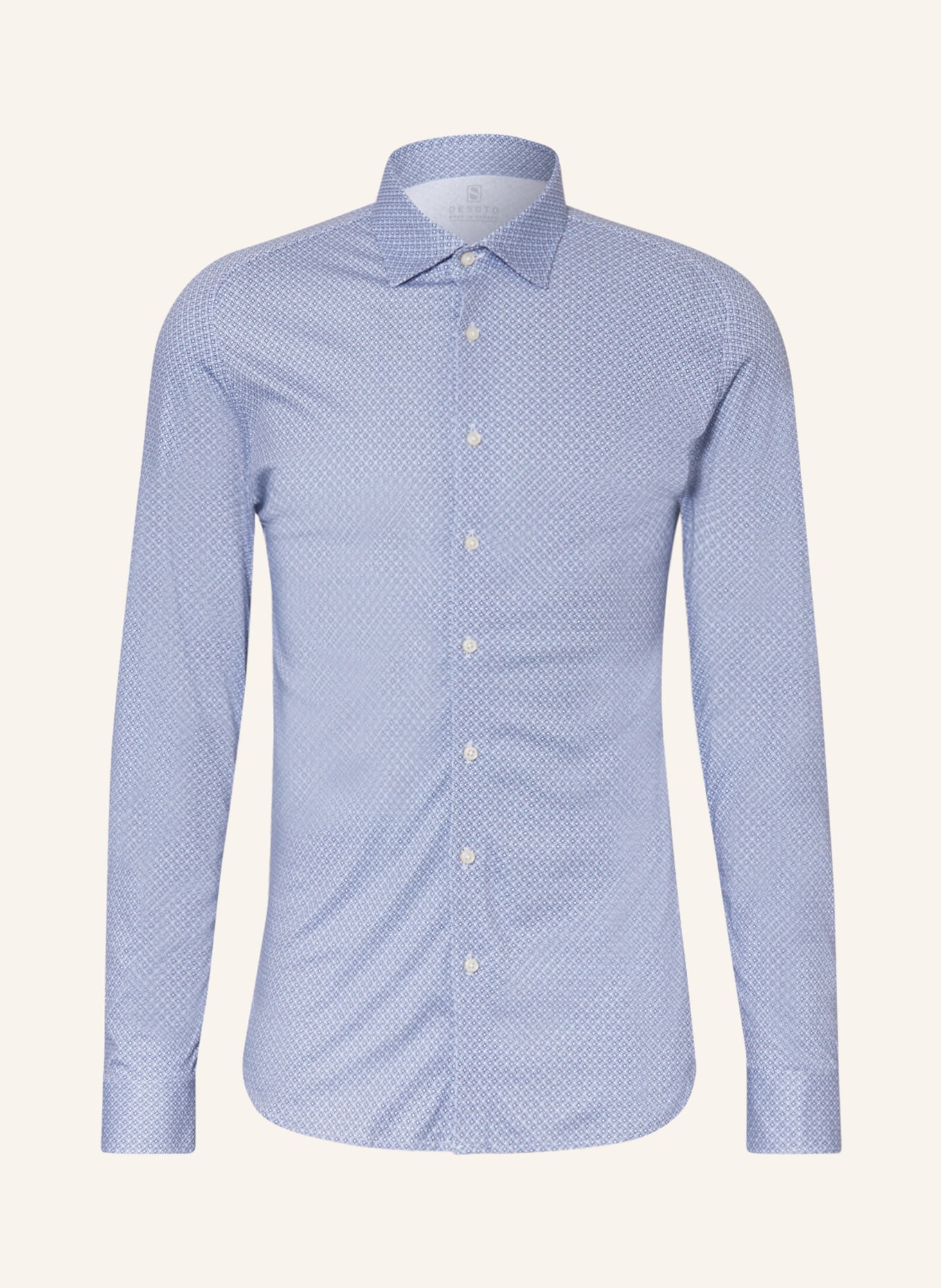 DESOTO Jerseyhemd Slim Fit, Farbe: BLAU/ WEISS/ SCHWARZ (Bild 1)