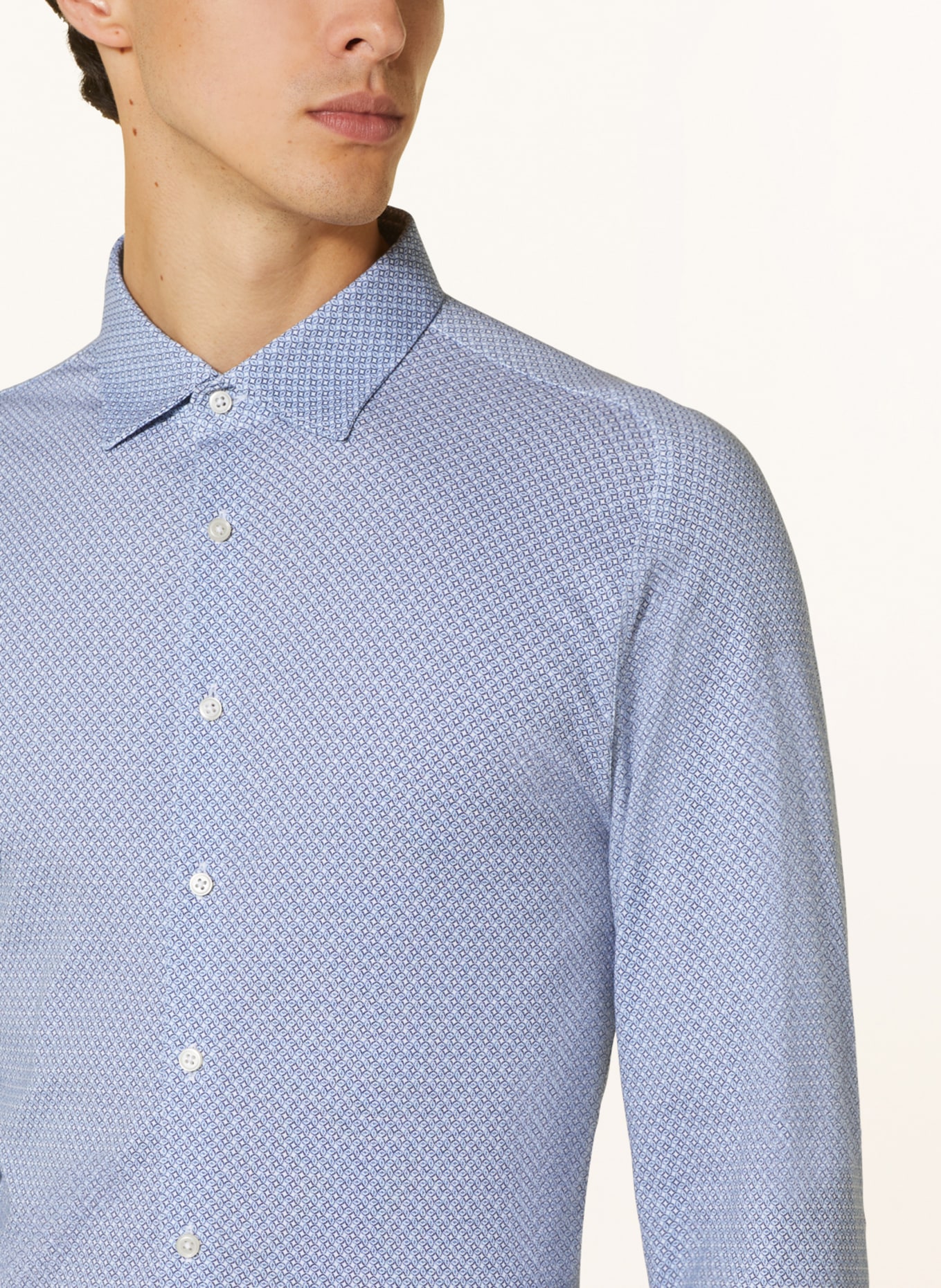 DESOTO Jerseyhemd Slim Fit, Farbe: BLAU/ WEISS/ SCHWARZ (Bild 4)