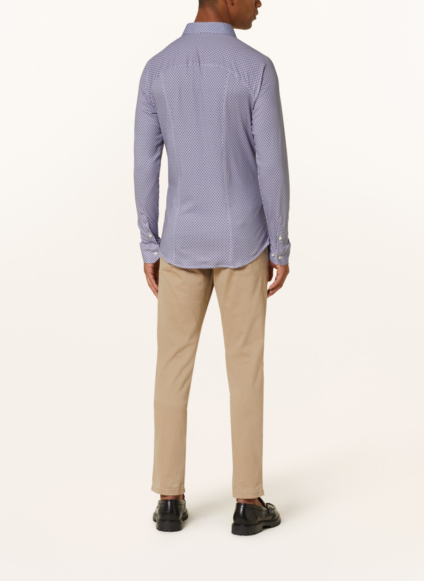 DESOTO Jerseyhemd Extra Slim Fit, Farbe: HELLBLAU/ BRAUN (Bild 3)