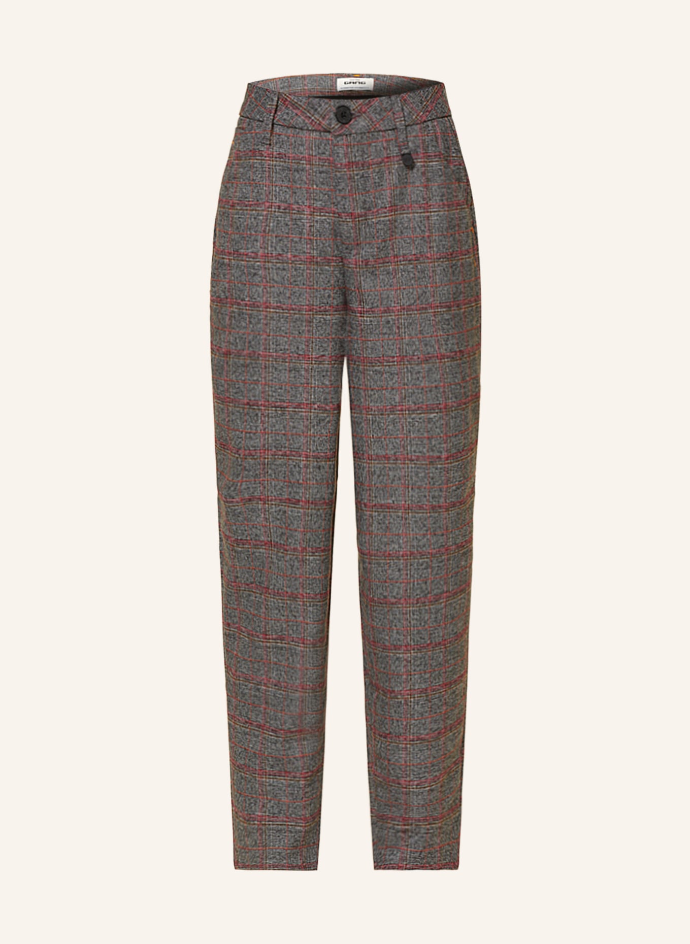 GANG 7/8 trousers ANTONIA, Color: GRAY/ DARK RED/ DARK ORANGE (Image 1)