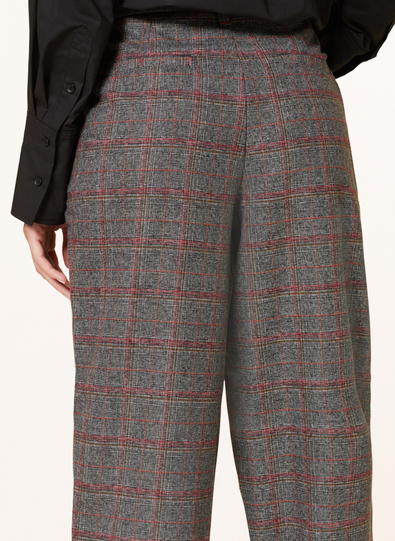 GANG 7/8 trousers ANTONIA, Color: GRAY/ DARK RED/ DARK ORANGE (Image 5)