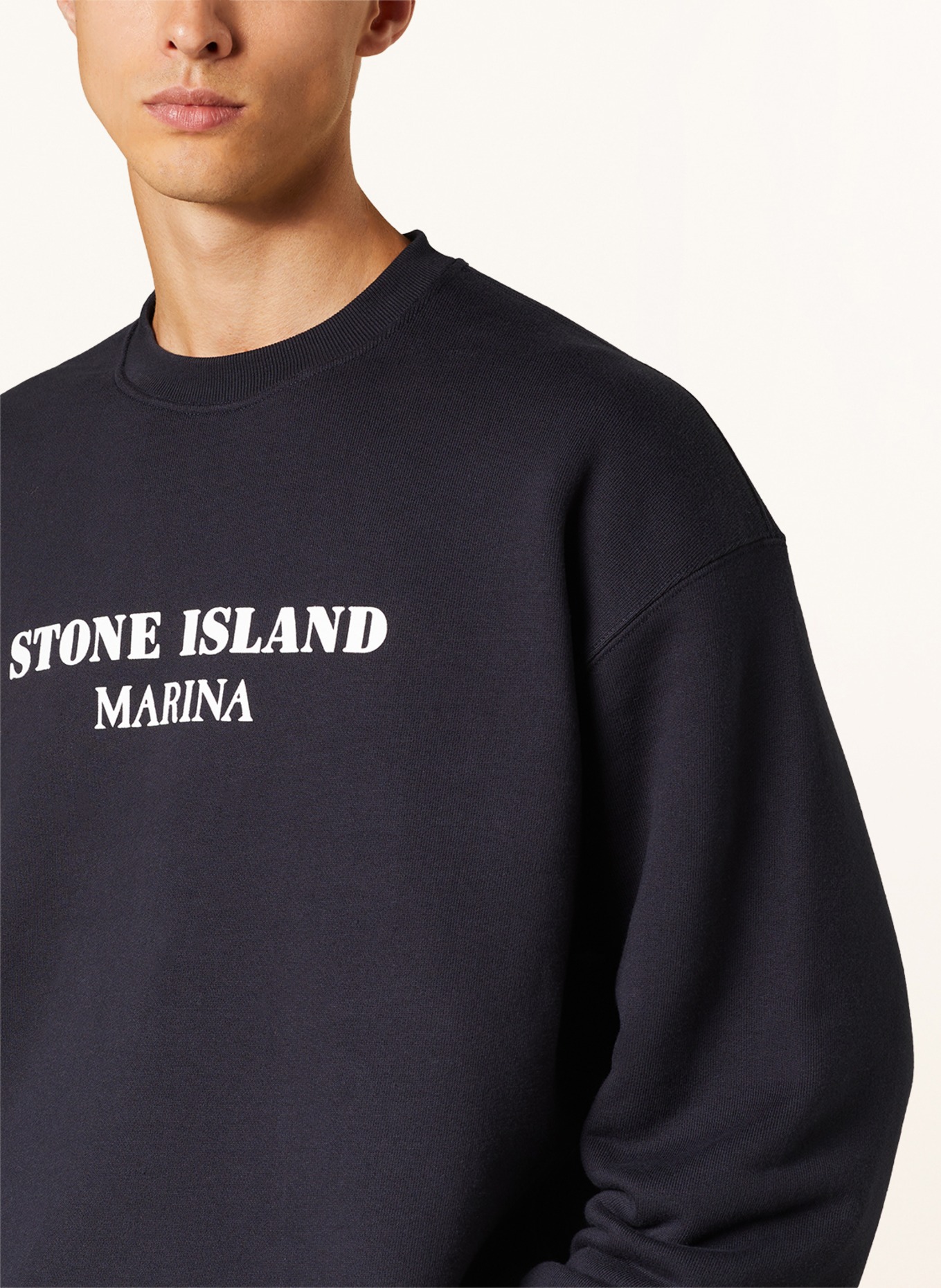 STONE ISLAND Sweatshirt, Color: DARK BLUE/ WHITE (Image 4)