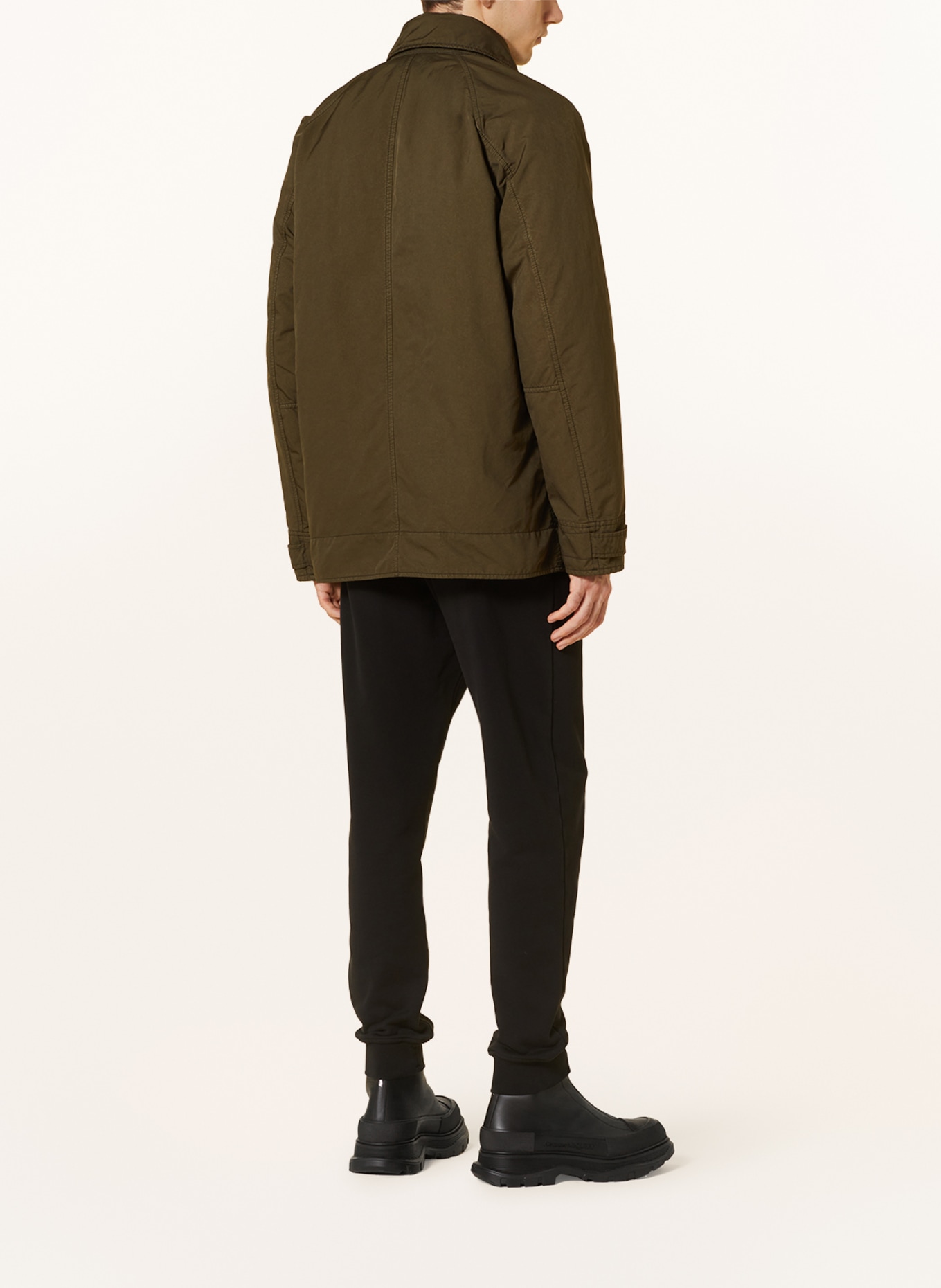 Khaki stone island jacket top