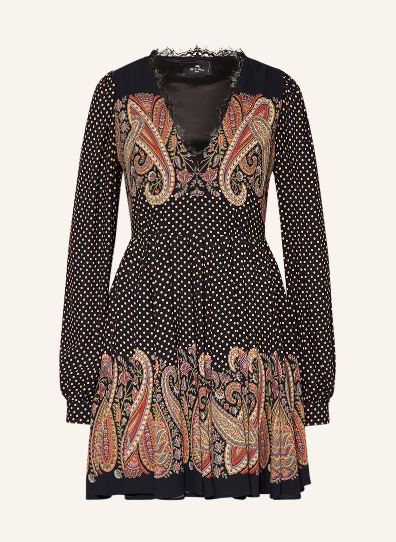 ETRO Dress with lace, Color: BLACK/ GREEN/ YELLOW (Image 1)