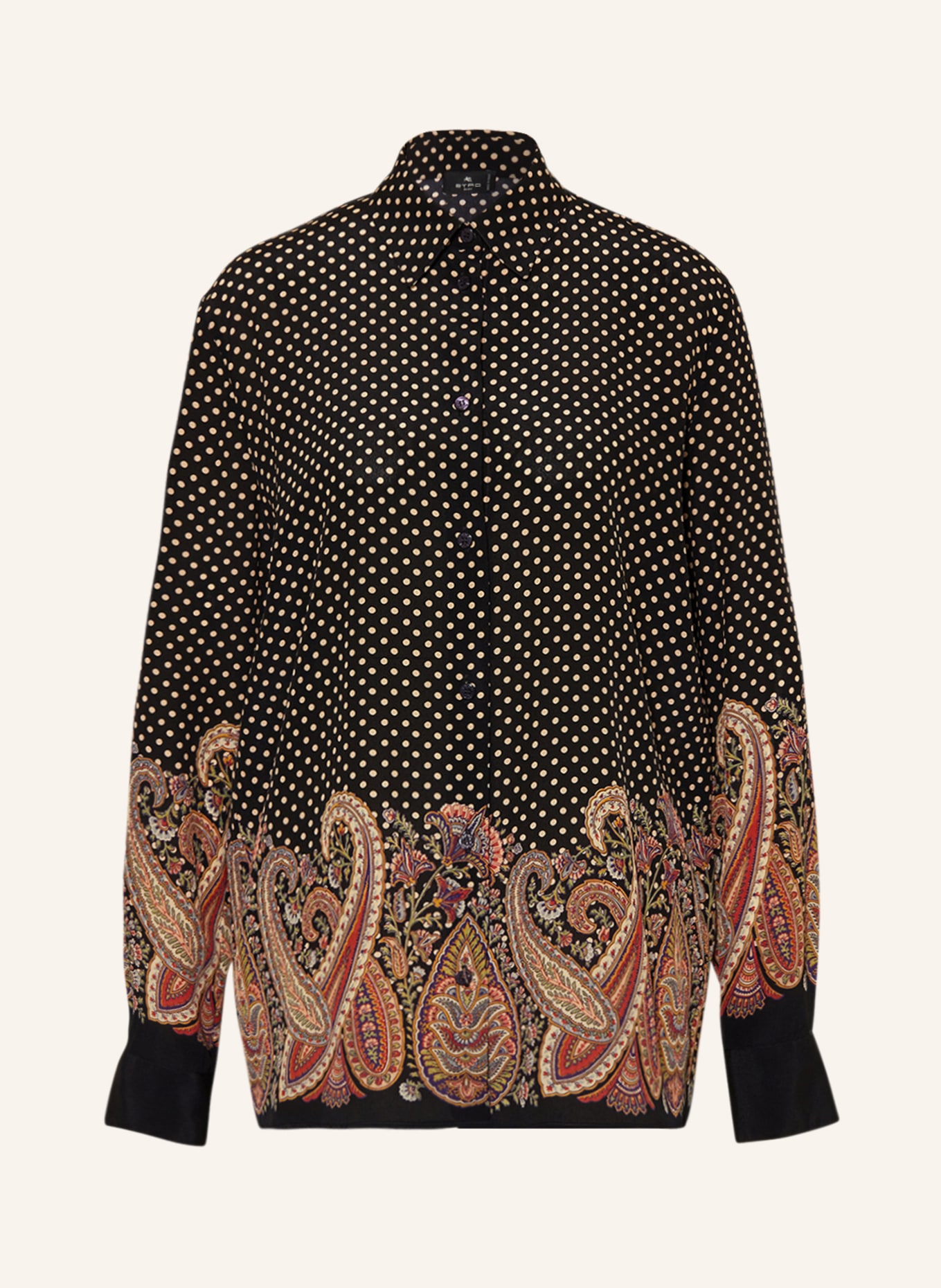 ETRO Shirt blouse in silk, Color: BLACK/ BEIGE (Image 1)