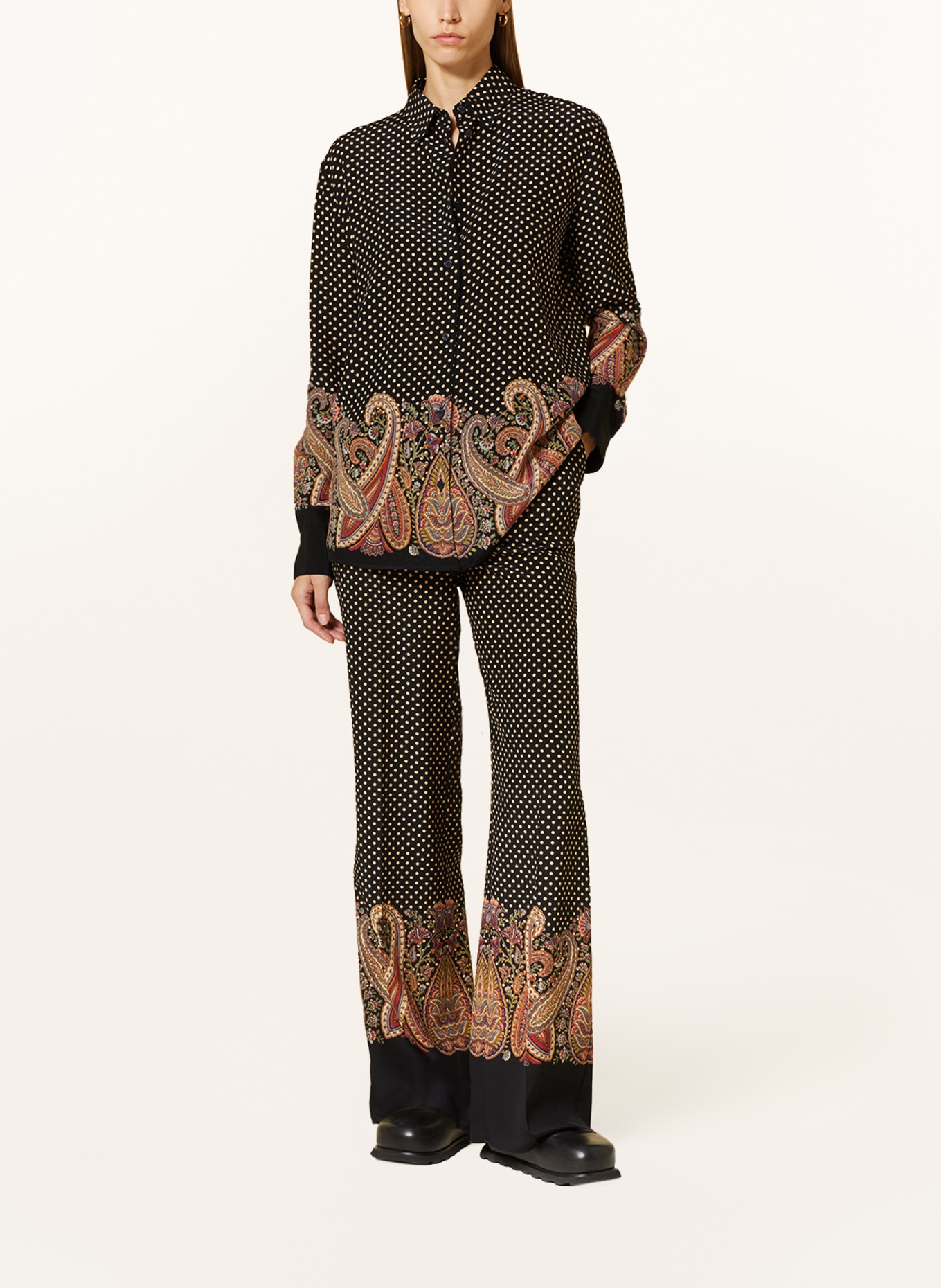 ETRO Shirt blouse in silk, Color: BLACK/ BEIGE (Image 2)