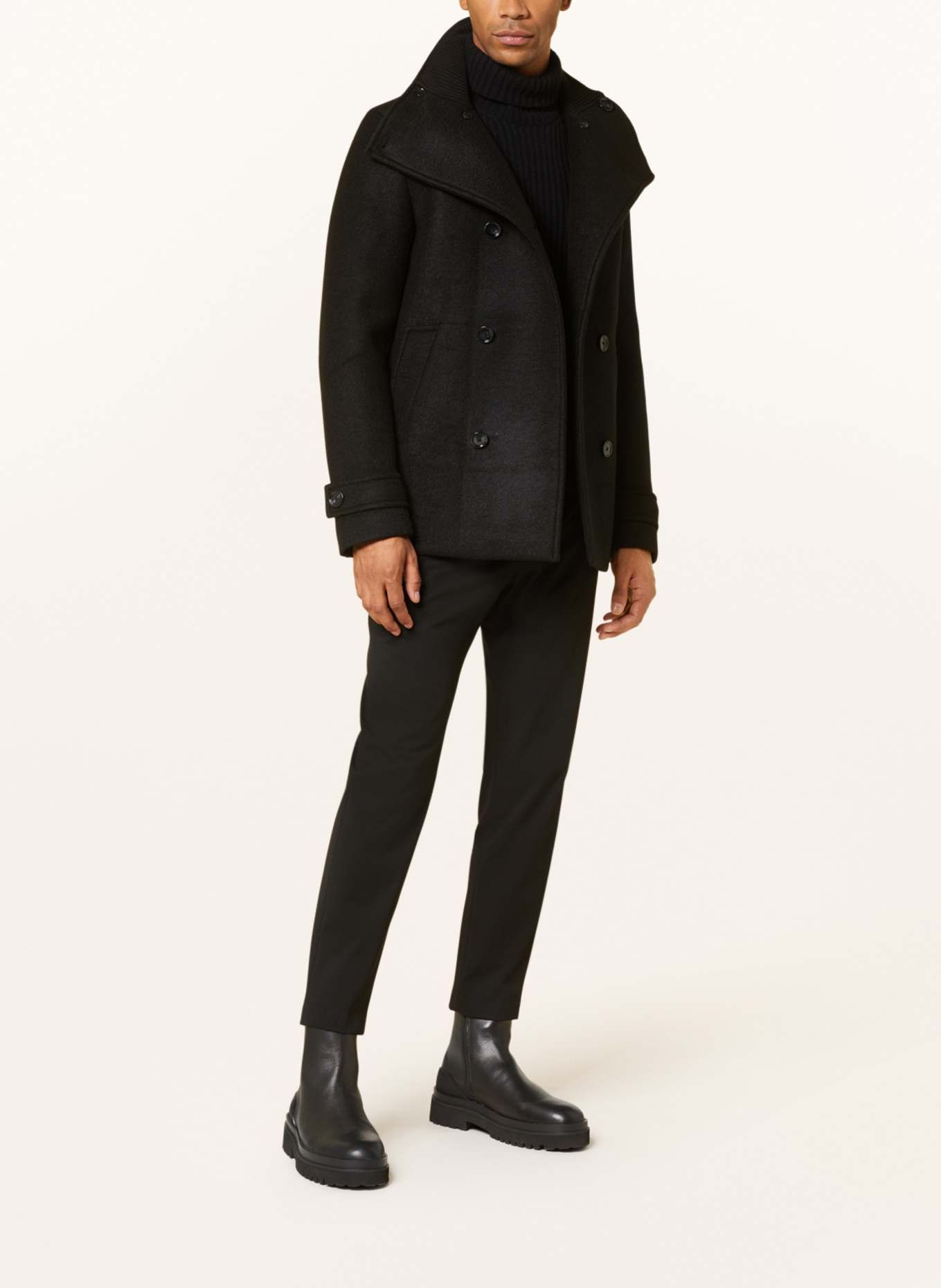 ALPHATAURI Pea coat ORATA, Color: BLACK (Image 2)