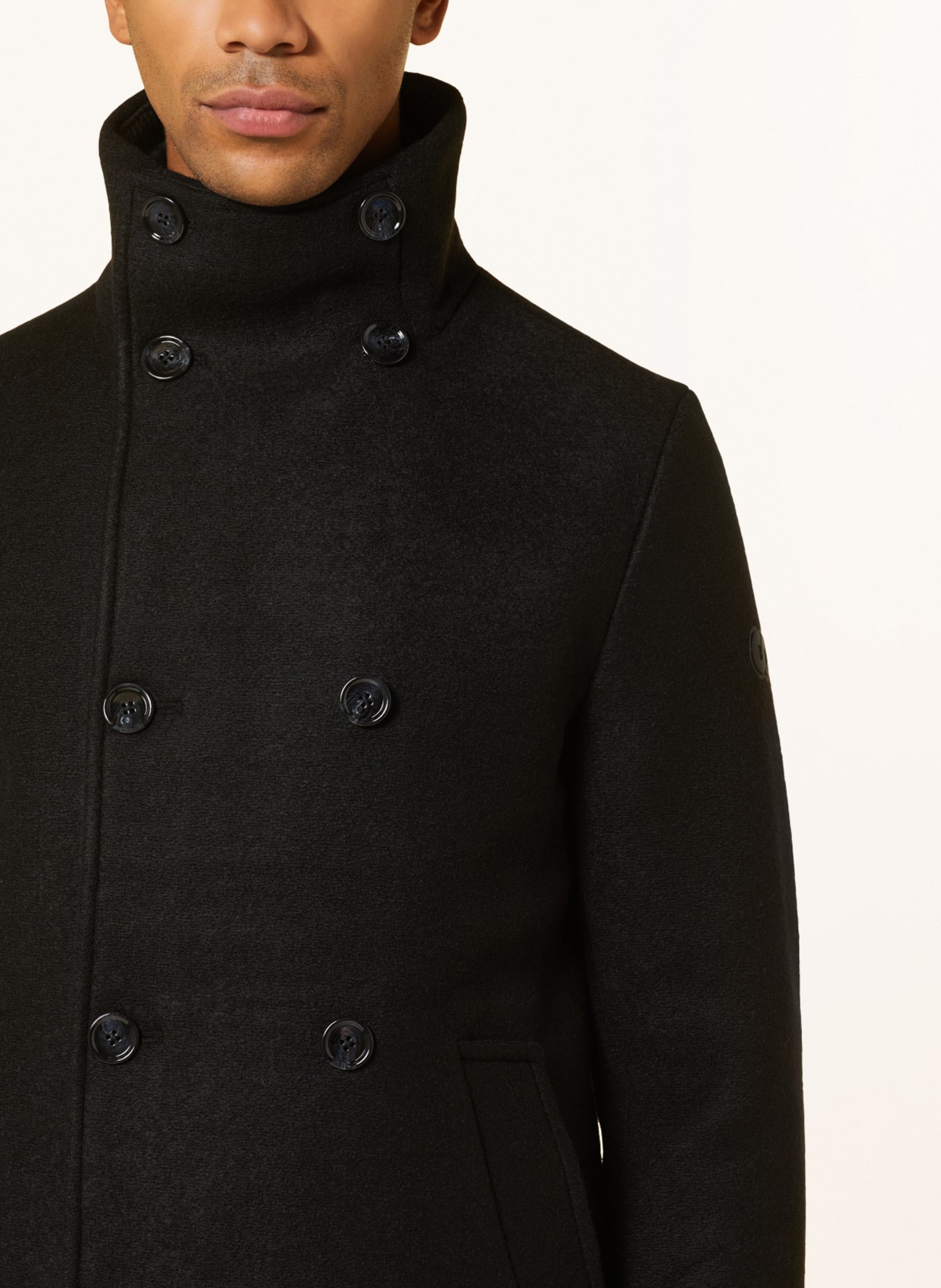 ALPHATAURI Pea coat ORATA, Color: BLACK (Image 4)