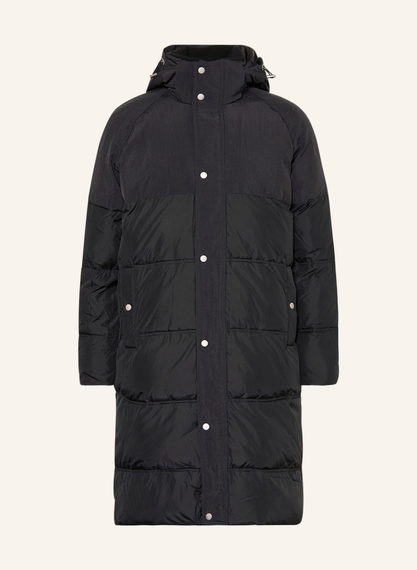 ALPHATAURI Prošívaný kabát ODORU s odnímatelnou kapucí a izolací Primaloft®, Barva: ČERNÁ (Obrázek 1)