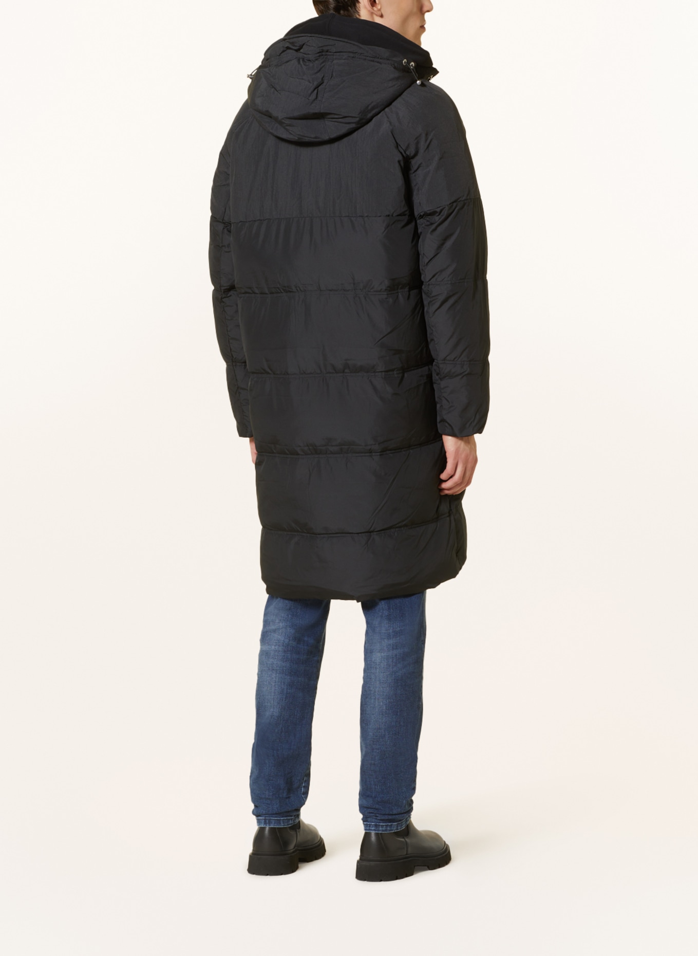 ALPHATAURI Quilted coat ODORU with detachable hood and PrimaLoft® insulation, Color: BLACK (Image 3)